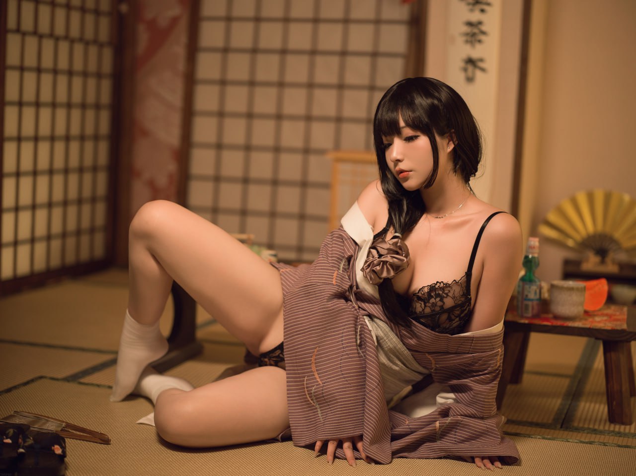 コスプレ ユウフイ - 独占 ブラック・ウィドウ 135P1V