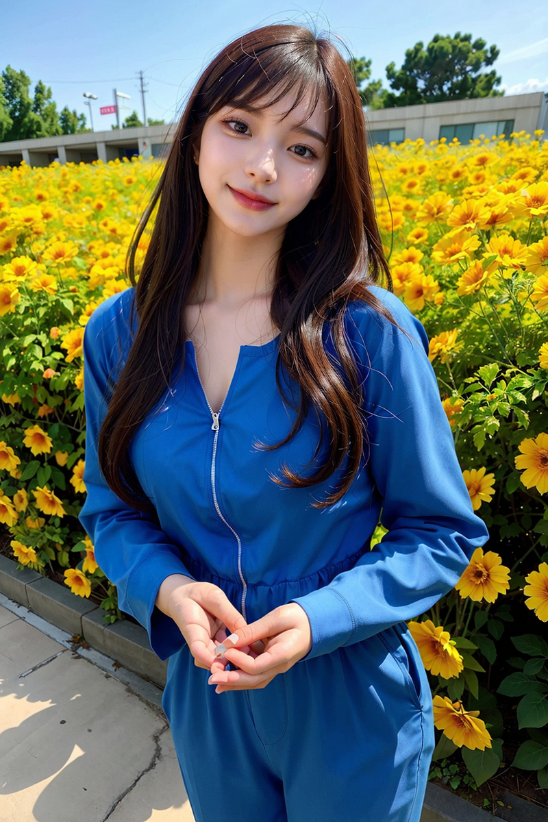 AI生成~NATSUNE_AI-V-neck Jumpsuit（V 領連衣褲）