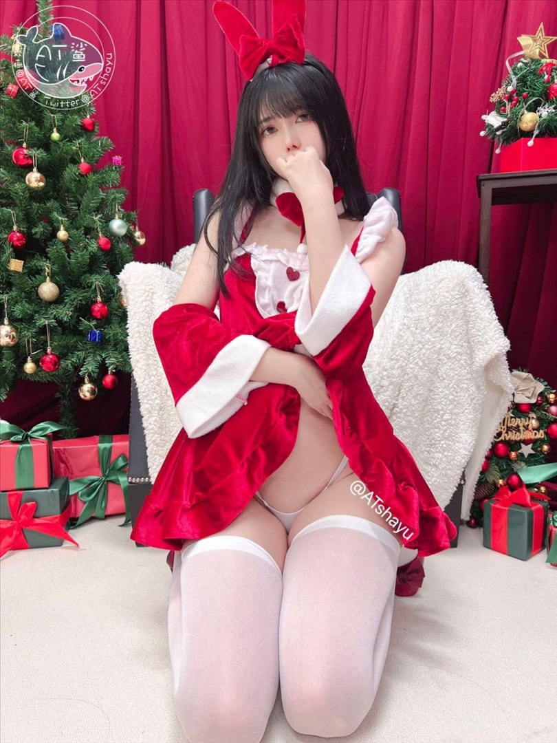 AT Sha Christmas Bunny Contrast Set 157P