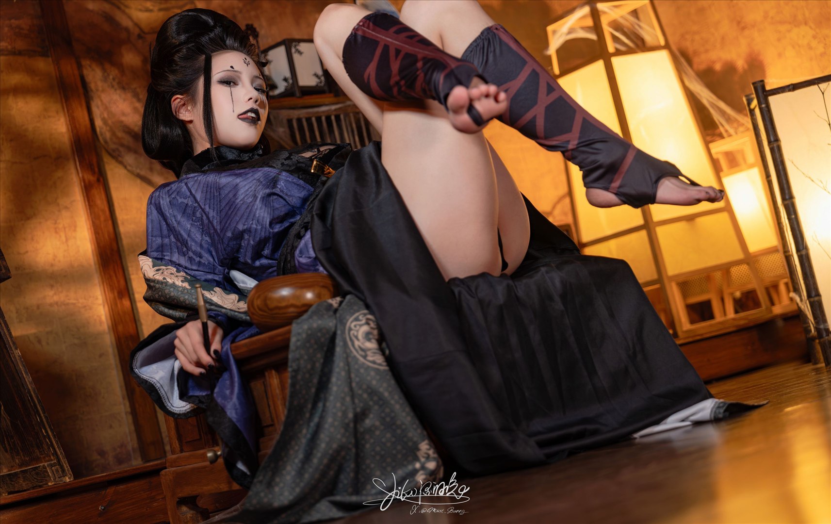 cosplay咬一口兔娘-黑神話悟空蜘蛛精四妹81P