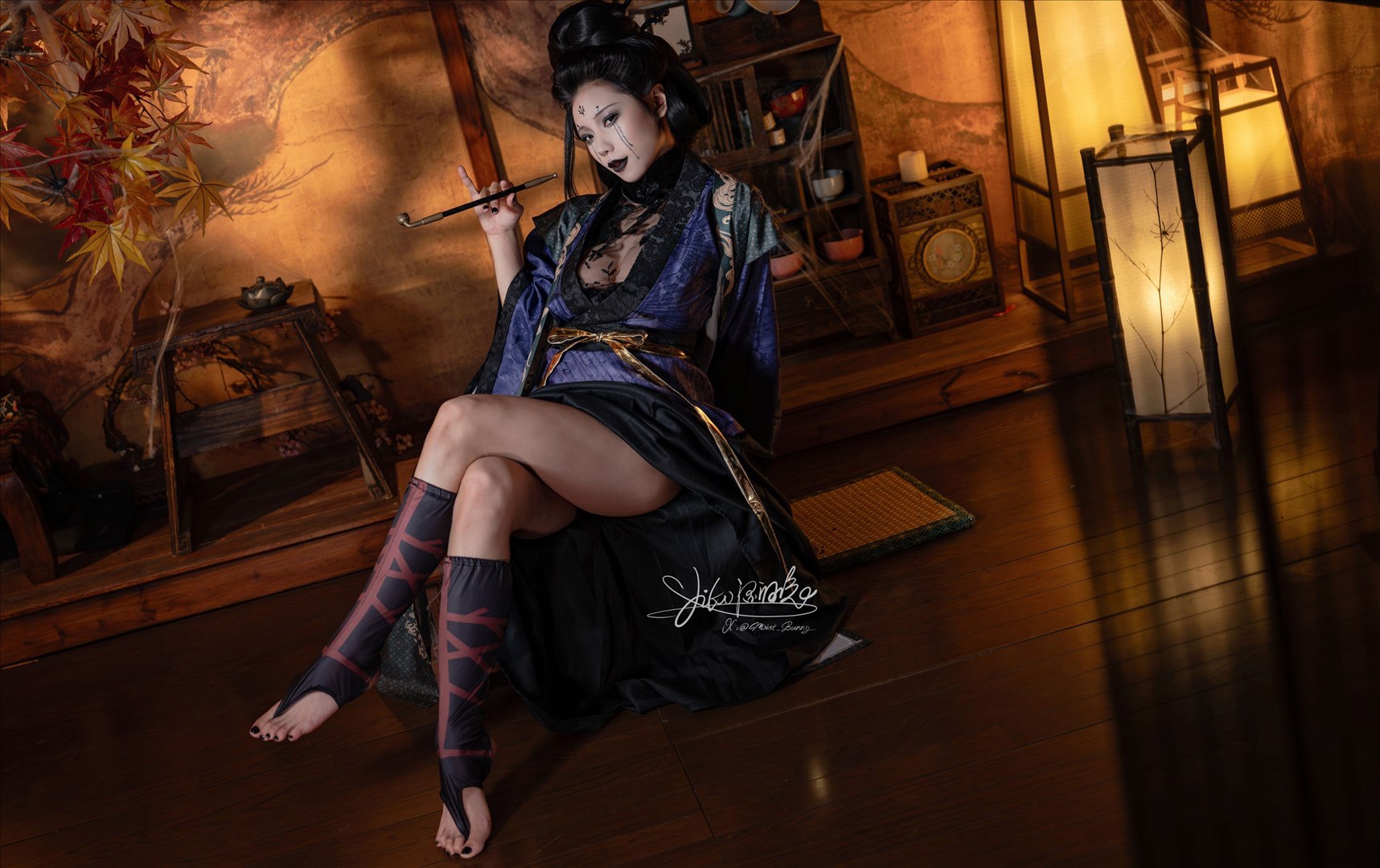 cosplay咬一口兔娘-黑神話悟空蜘蛛精四妹81P