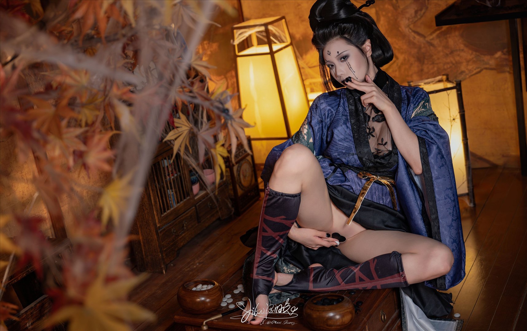 cosplay咬一口兔娘-黑神話悟空蜘蛛精四妹81P