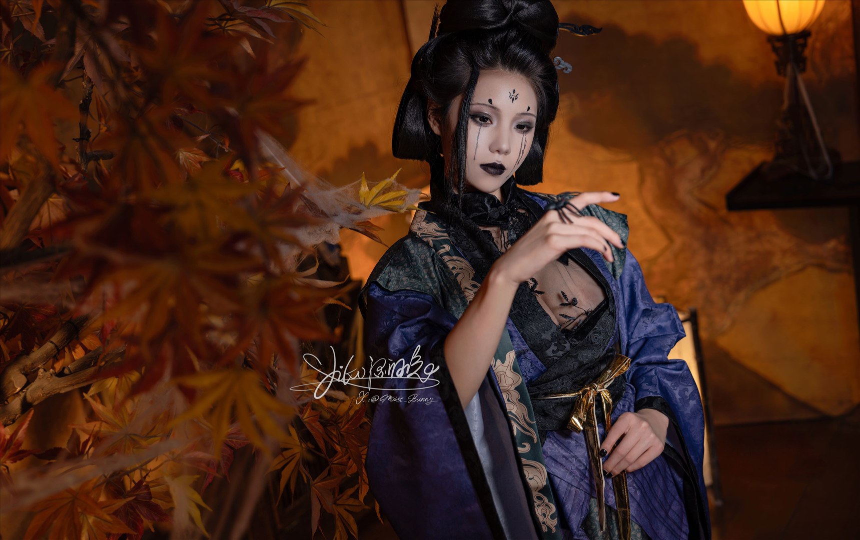 cosplay咬一口兔娘-黑神話悟空蜘蛛精四妹81P