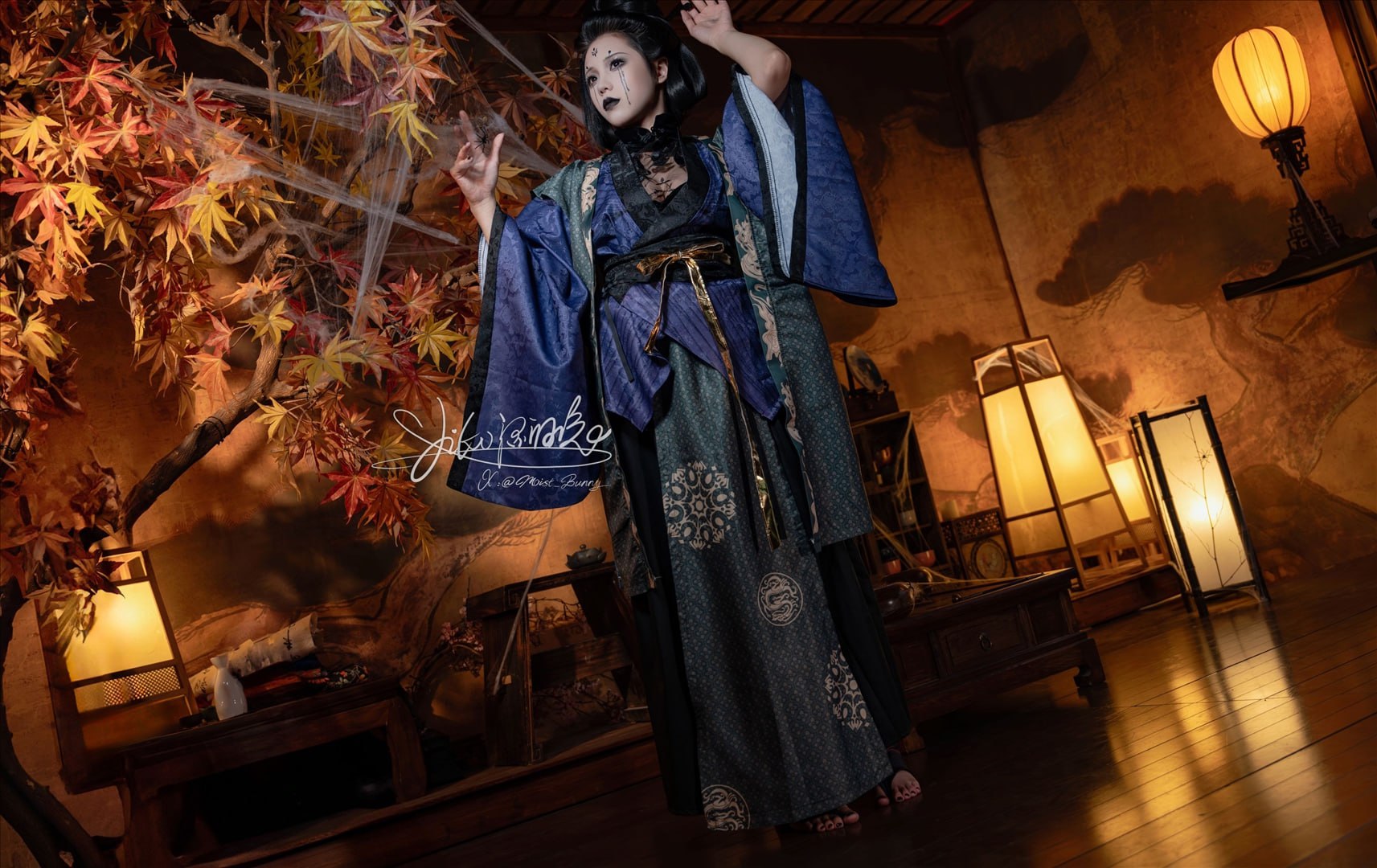 cosplay咬一口兔娘-黑神話悟空蜘蛛精四妹81P
