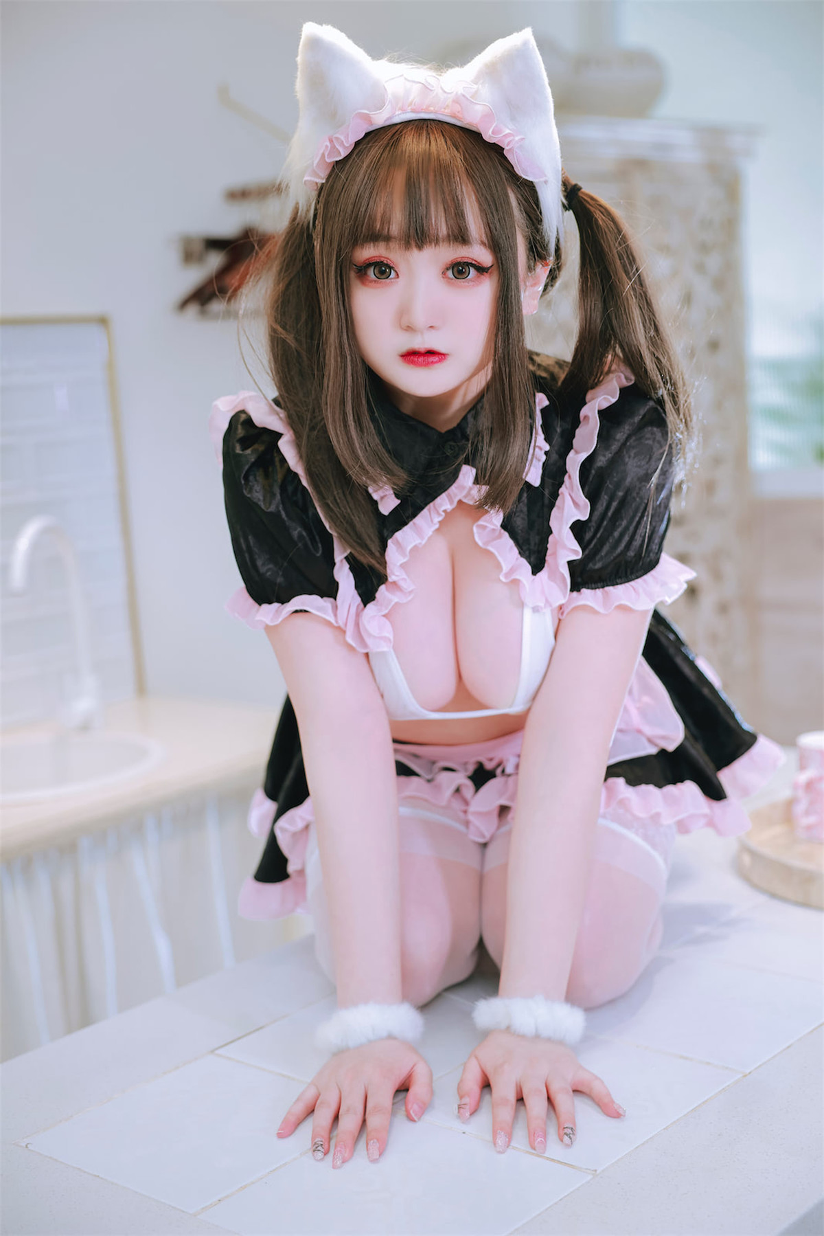 Cosplay 恩田直幸 貓耳黑粉女僕
