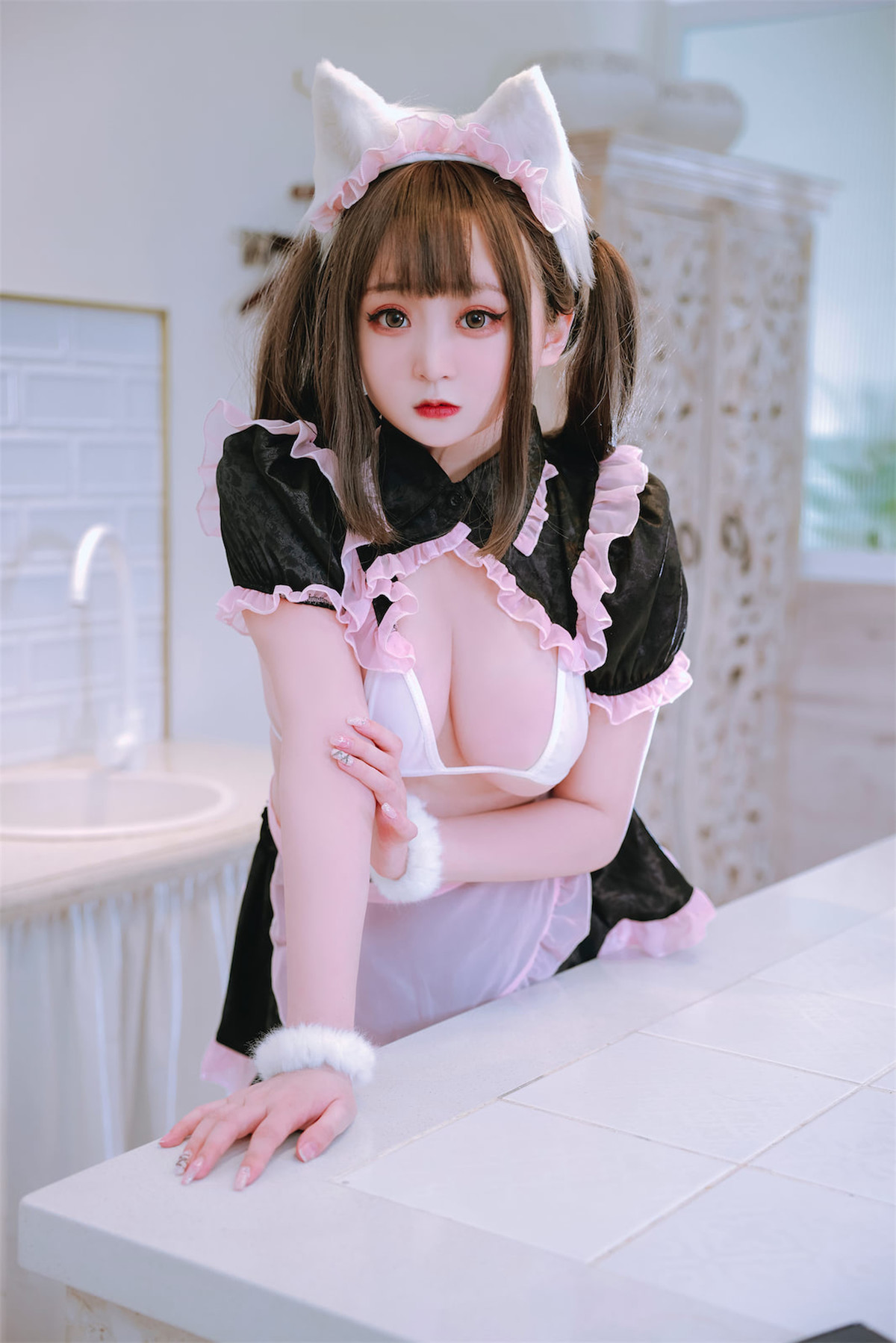 Cosplay 恩田直幸 貓耳黑粉女僕