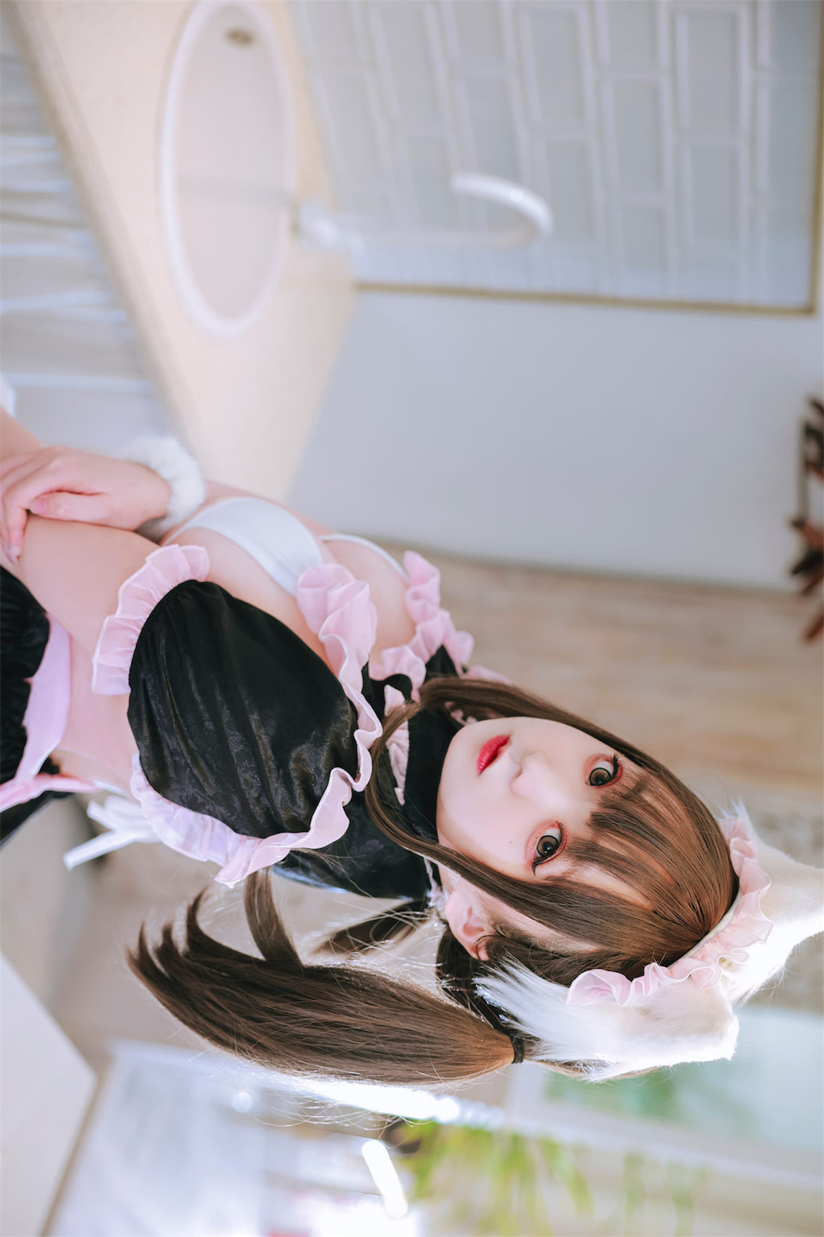 コスプレ 恩田直幸 猫耳黒粉メイド