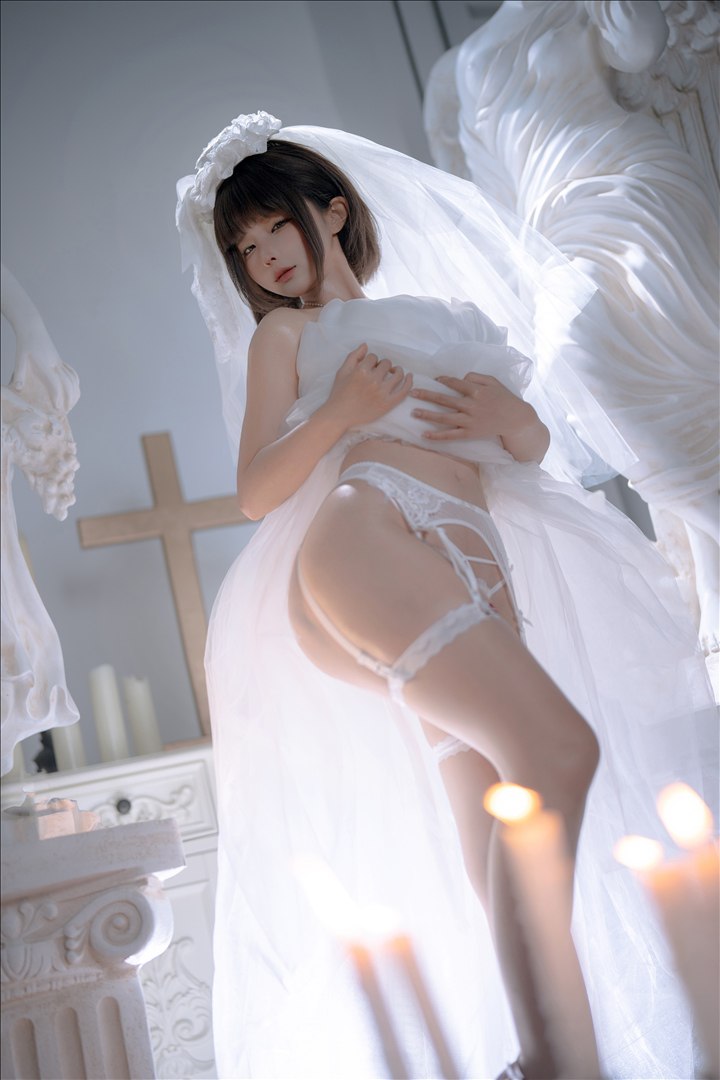 Bo anh Chun Momo Wedding Dress 212P voi tat trang
