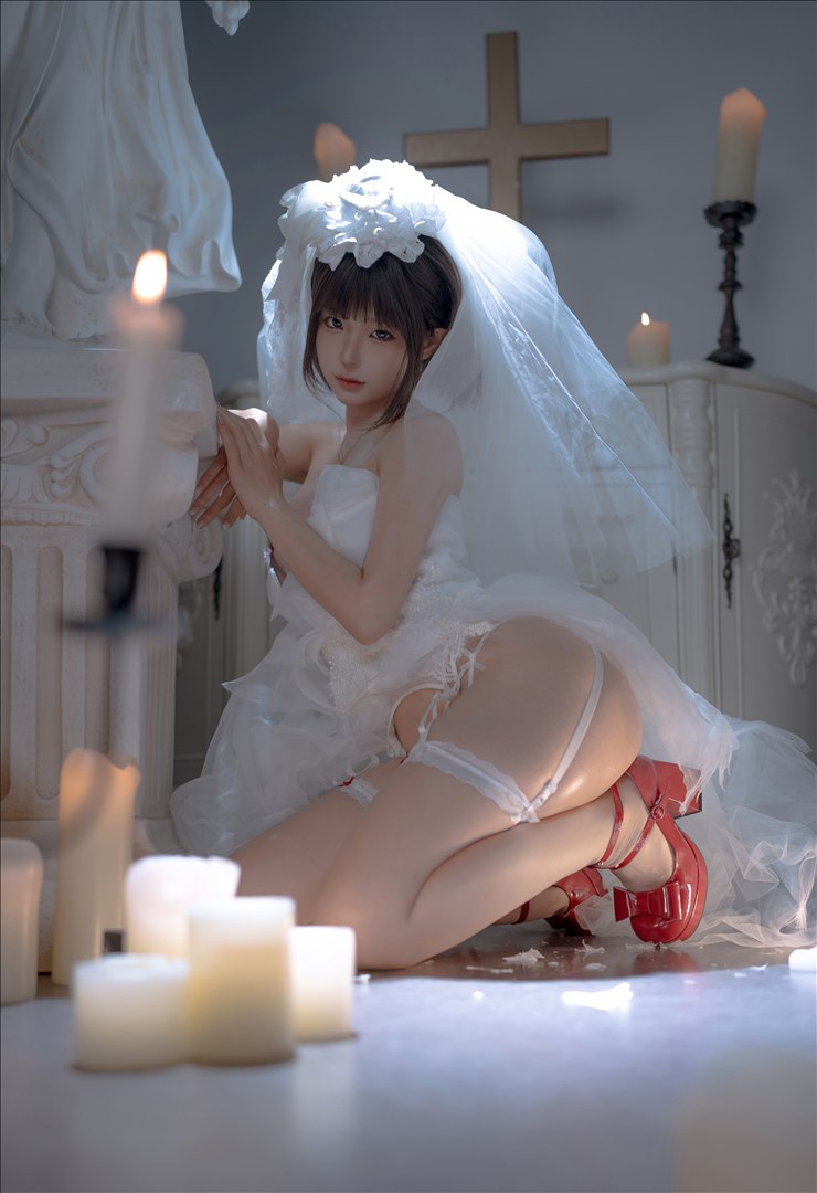 Bo anh Chun Momo Wedding Dress 212P voi tat trang