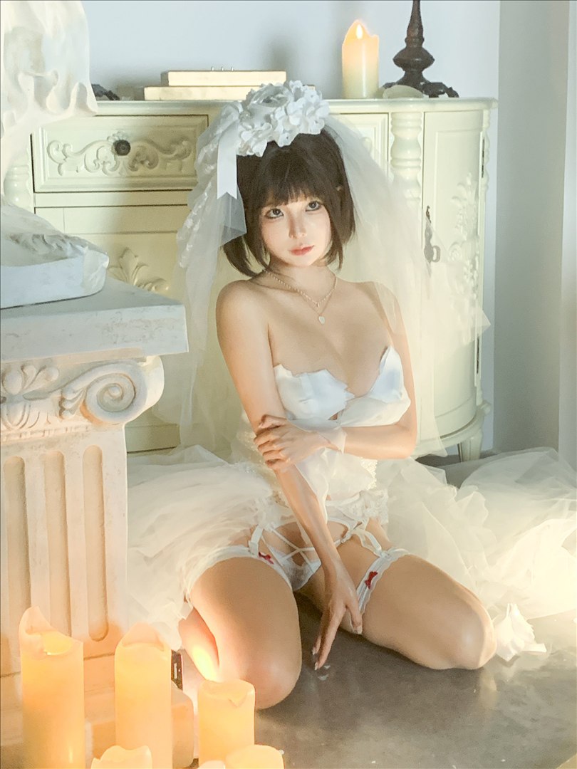 蠢沫沫《婚纱》212P 白丝写真套图