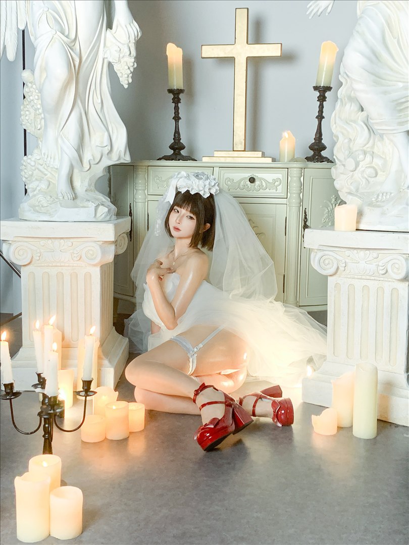 蠢沫沫《婚纱》212P 白丝写真套图