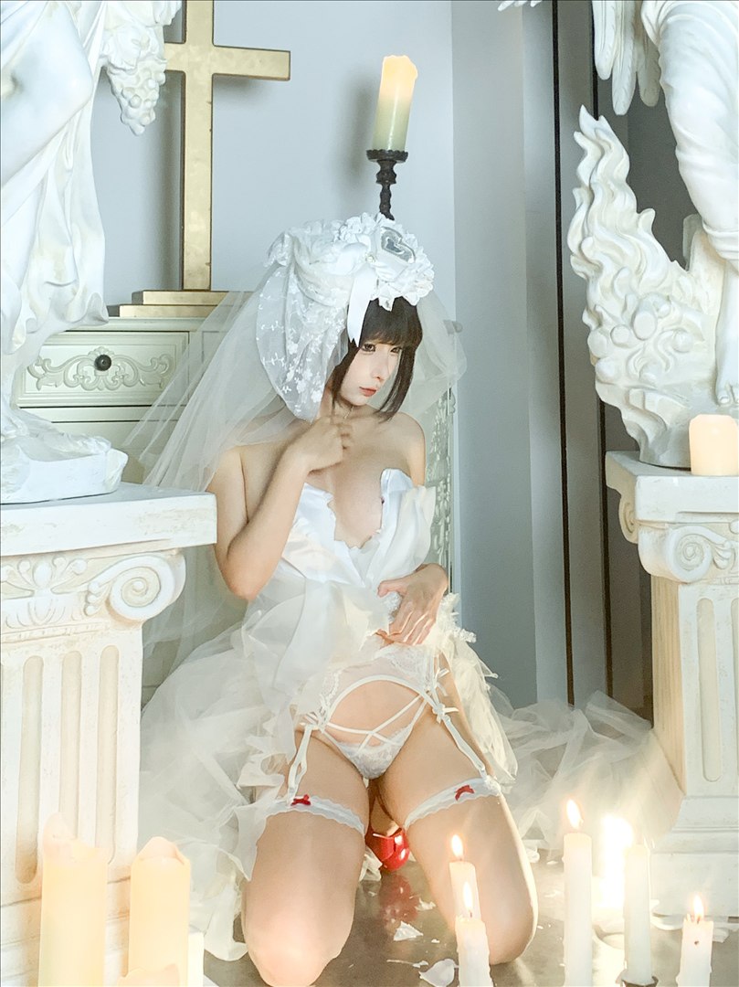 蠢沫沫《婚纱》212P 白丝写真套图