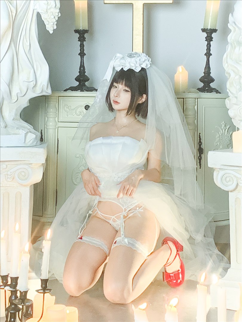 蠢沫沫《婚纱》212P 白丝写真套图
