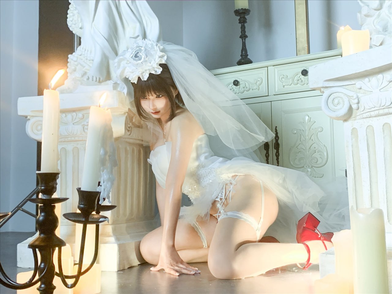 蠢沫沫《婚纱》212P 白丝写真套图