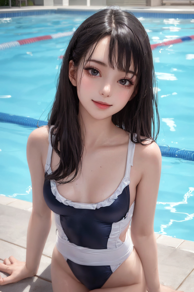 AI ที่สร้าง~คริส-สาวว่ายน้ำ