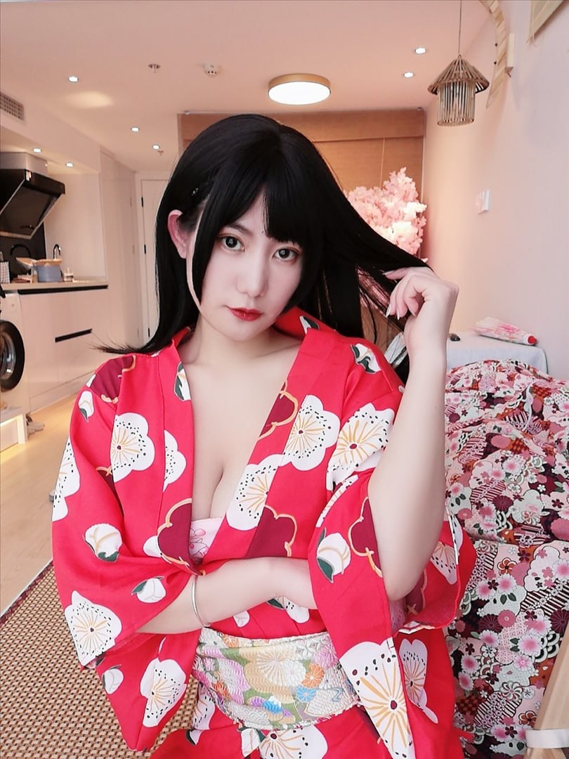 Xing Lan is Lan Lan, called Lan Mei ya - Kimono Girl 33P