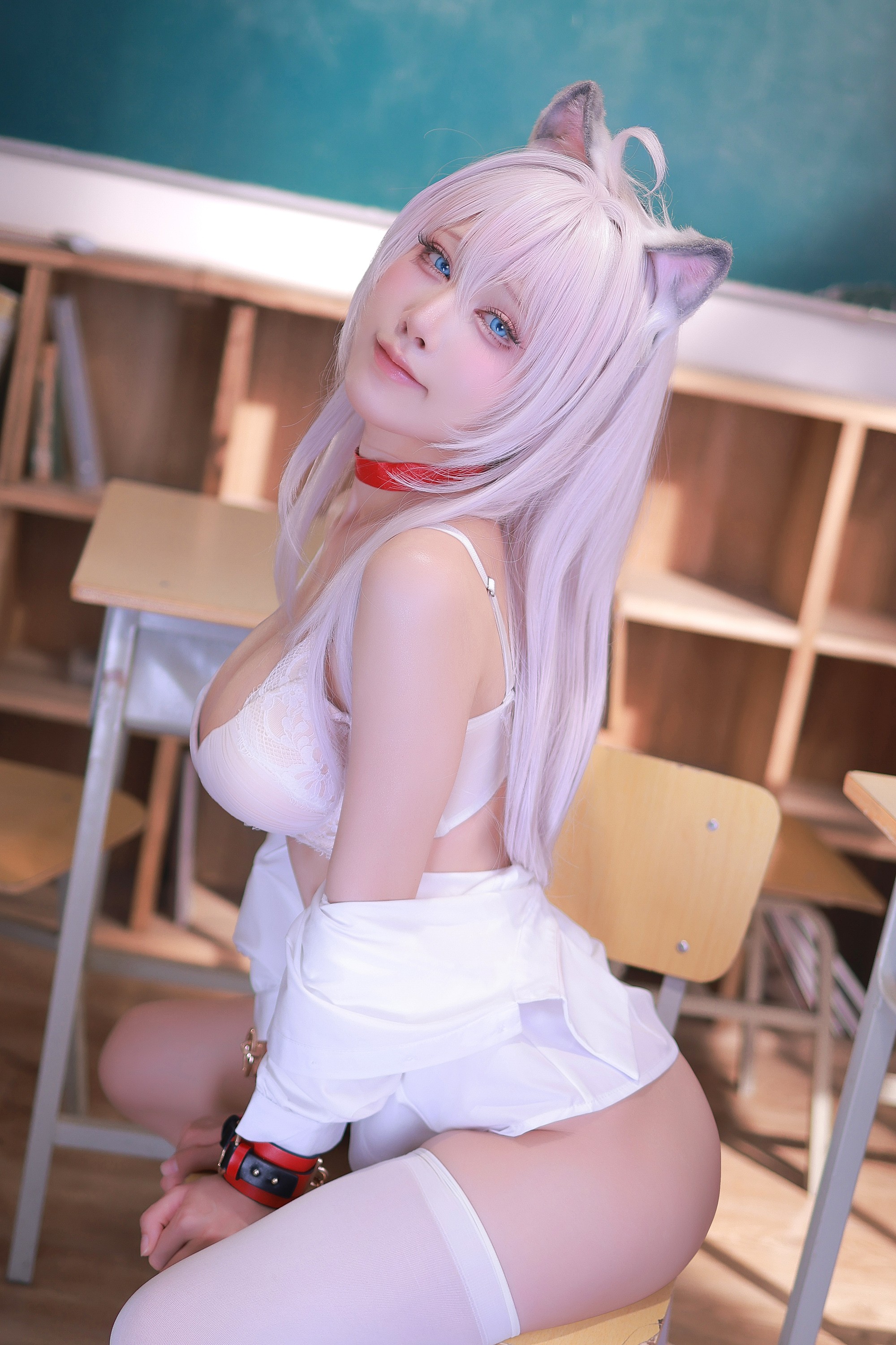 水淼Aqua《艾莉同學》教室Cosplay寫真套圖