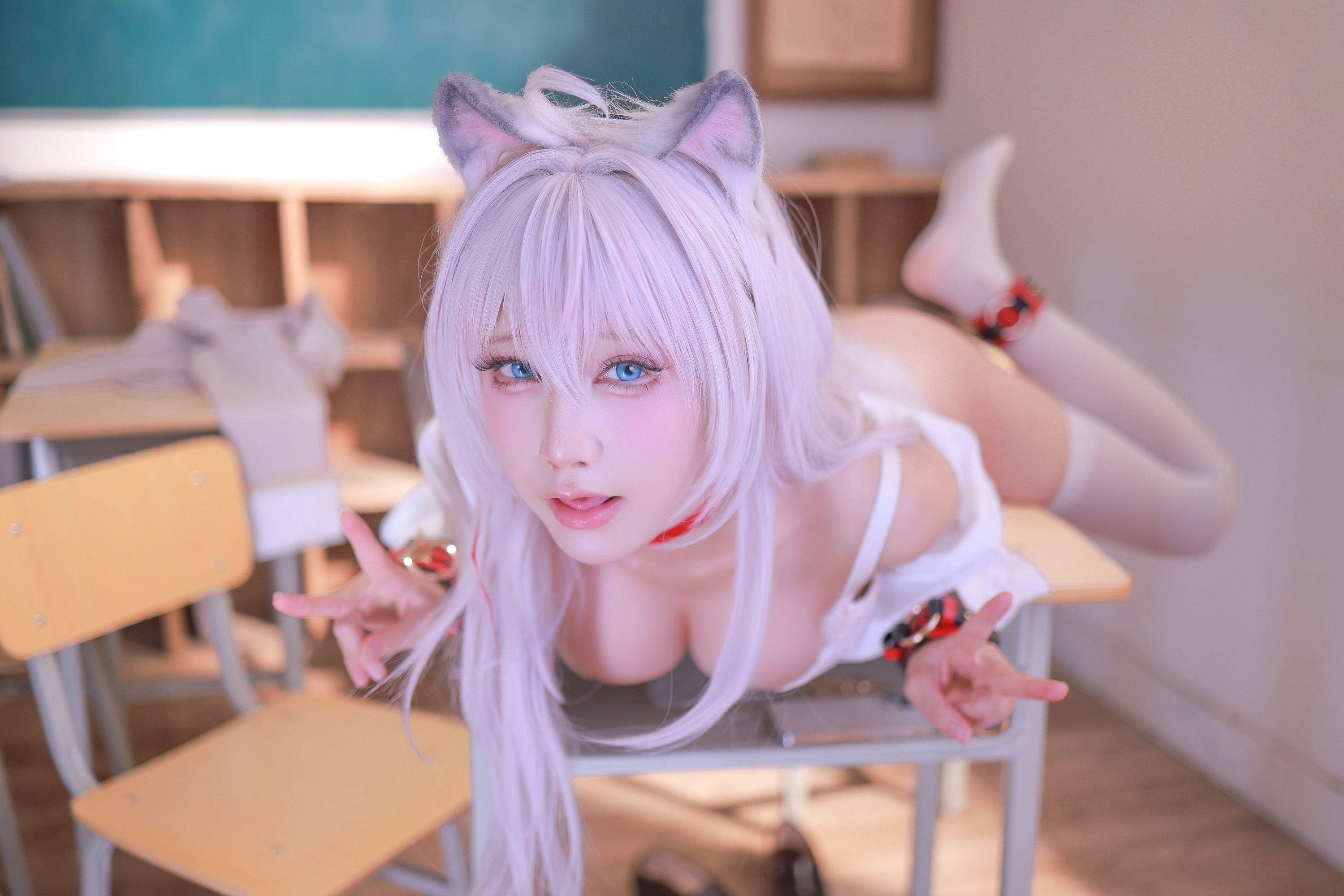 水淼Aqua《艾莉同學》教室Cosplay寫真套圖