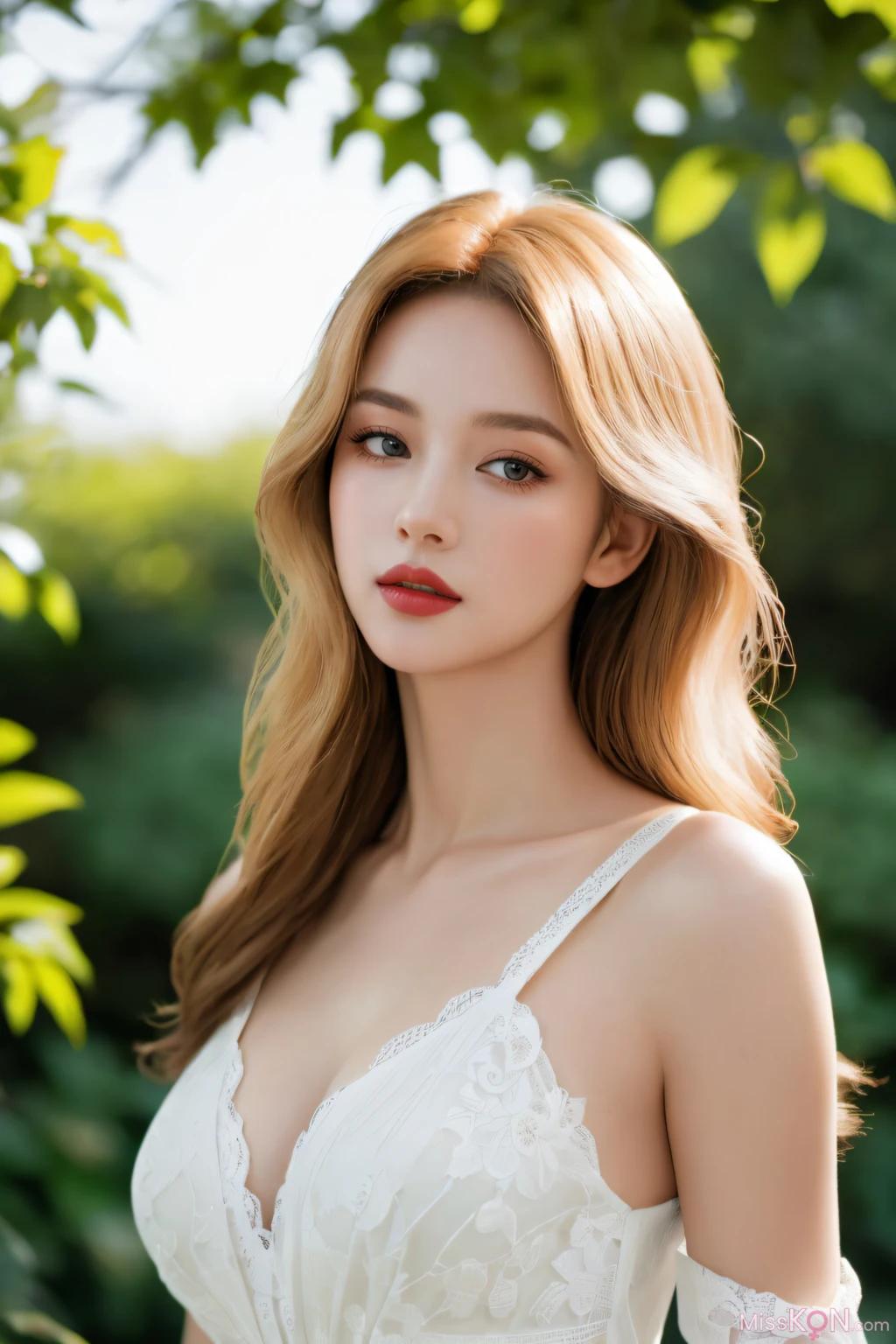 AI Generated] Simulated Realistic Painting Style Vol. 181: Half-Exposed White Skirt (110 photos)