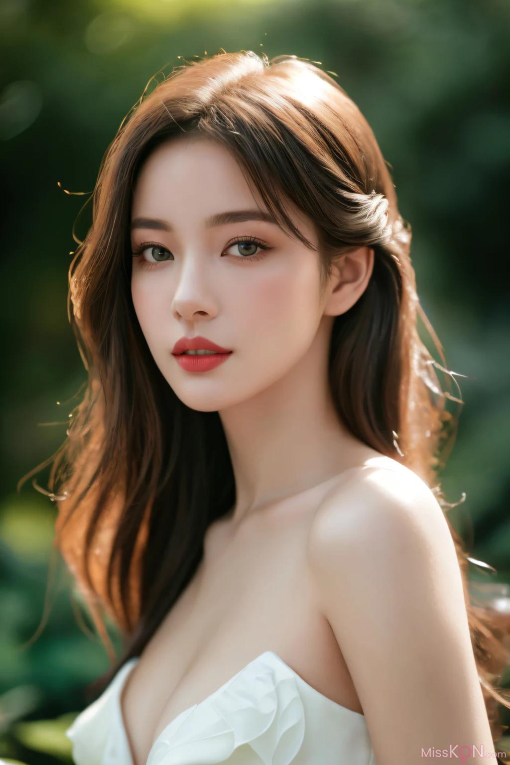 AI Generated] Simulated Realistic Painting Style Vol. 181: Half-Exposed White Skirt (110 photos)