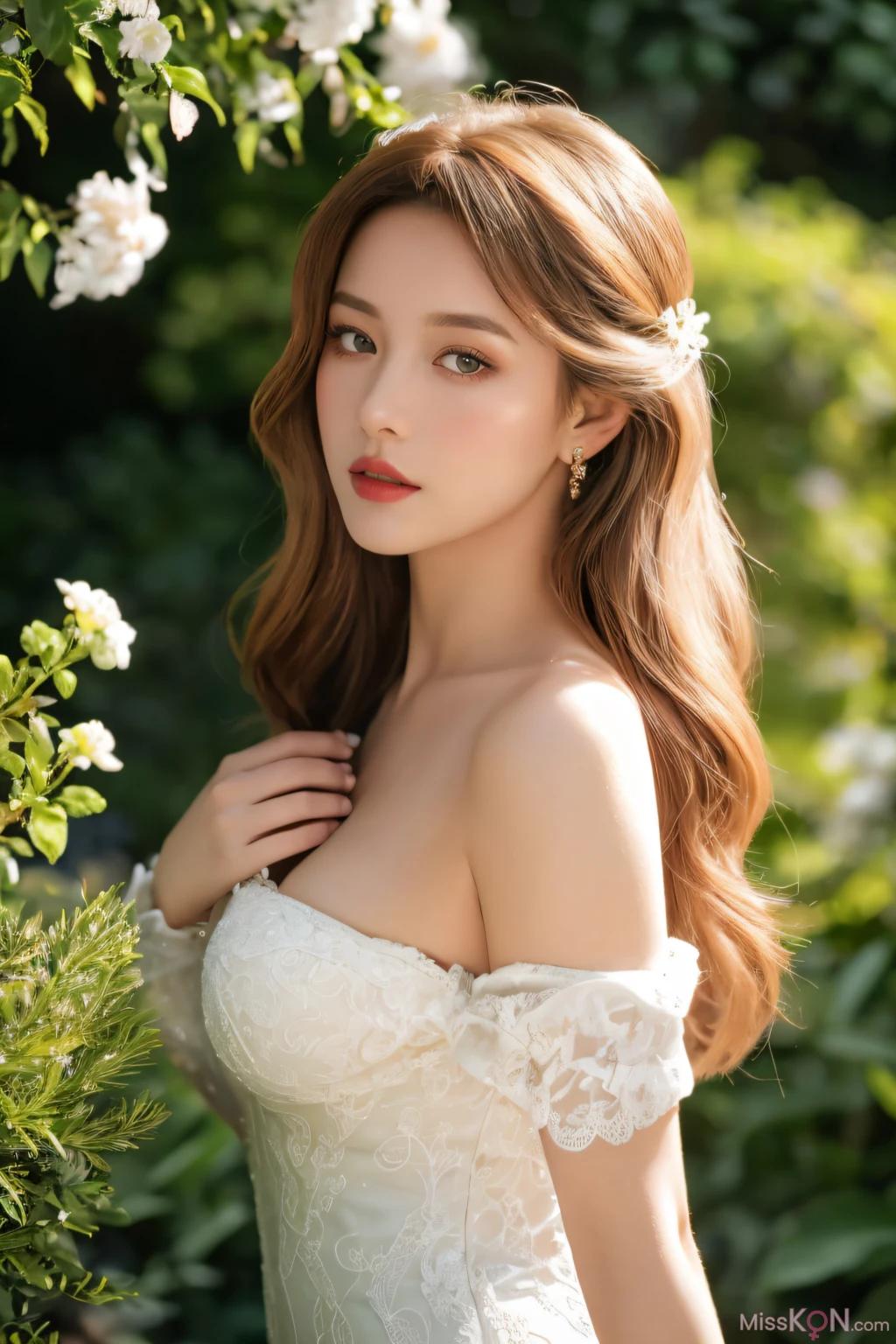 AI Generated] Simulated Realistic Painting Style Vol. 181: Half-Exposed White Skirt (110 photos)
