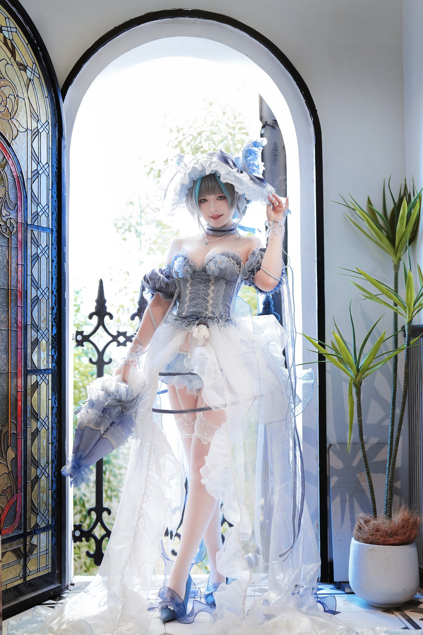 Ban Ban Zi Cheshire Formal Dress Cosplay