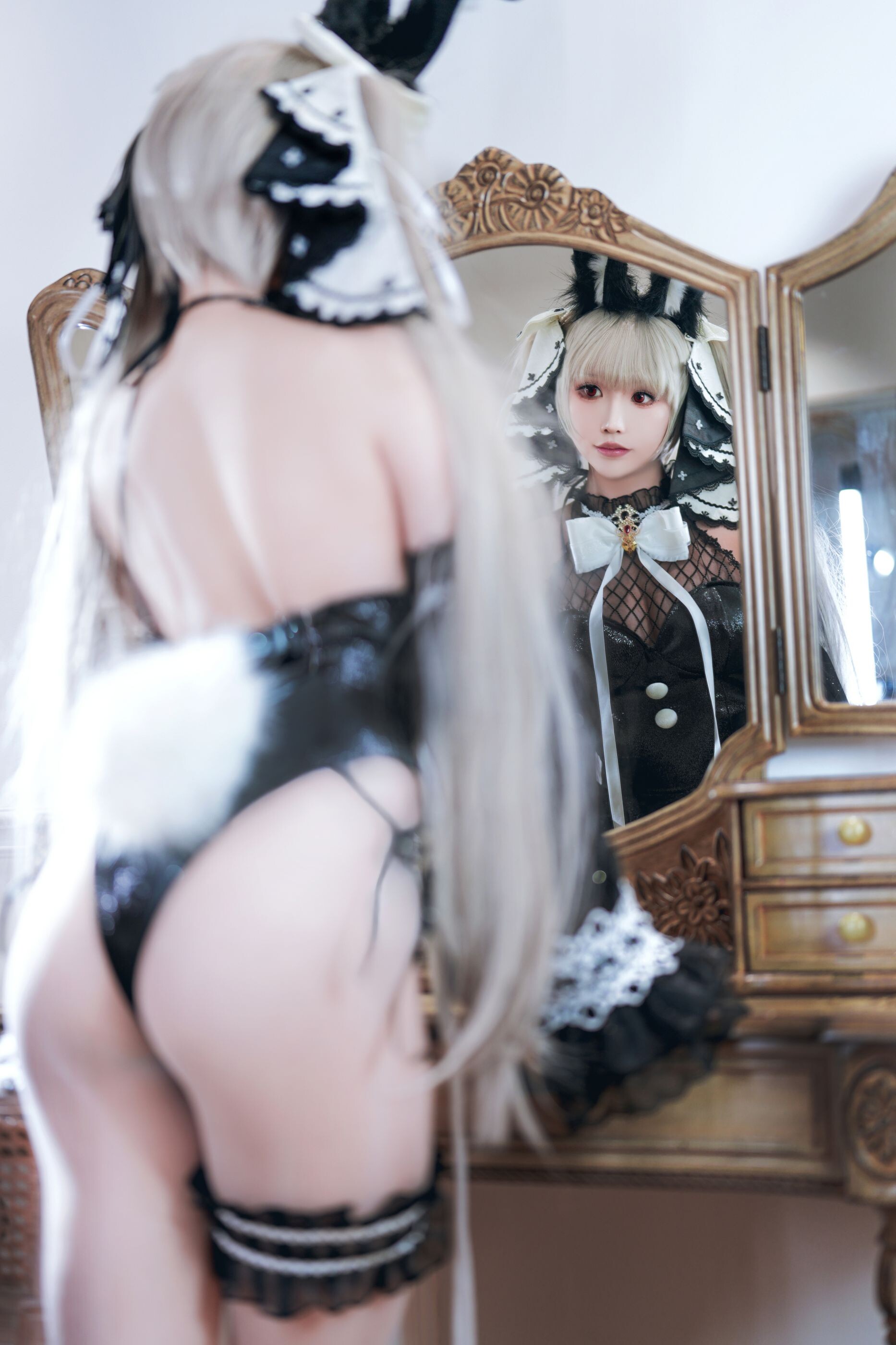 面饼仙儿与半半子 可畏兔兔 Cosplay 57P1V