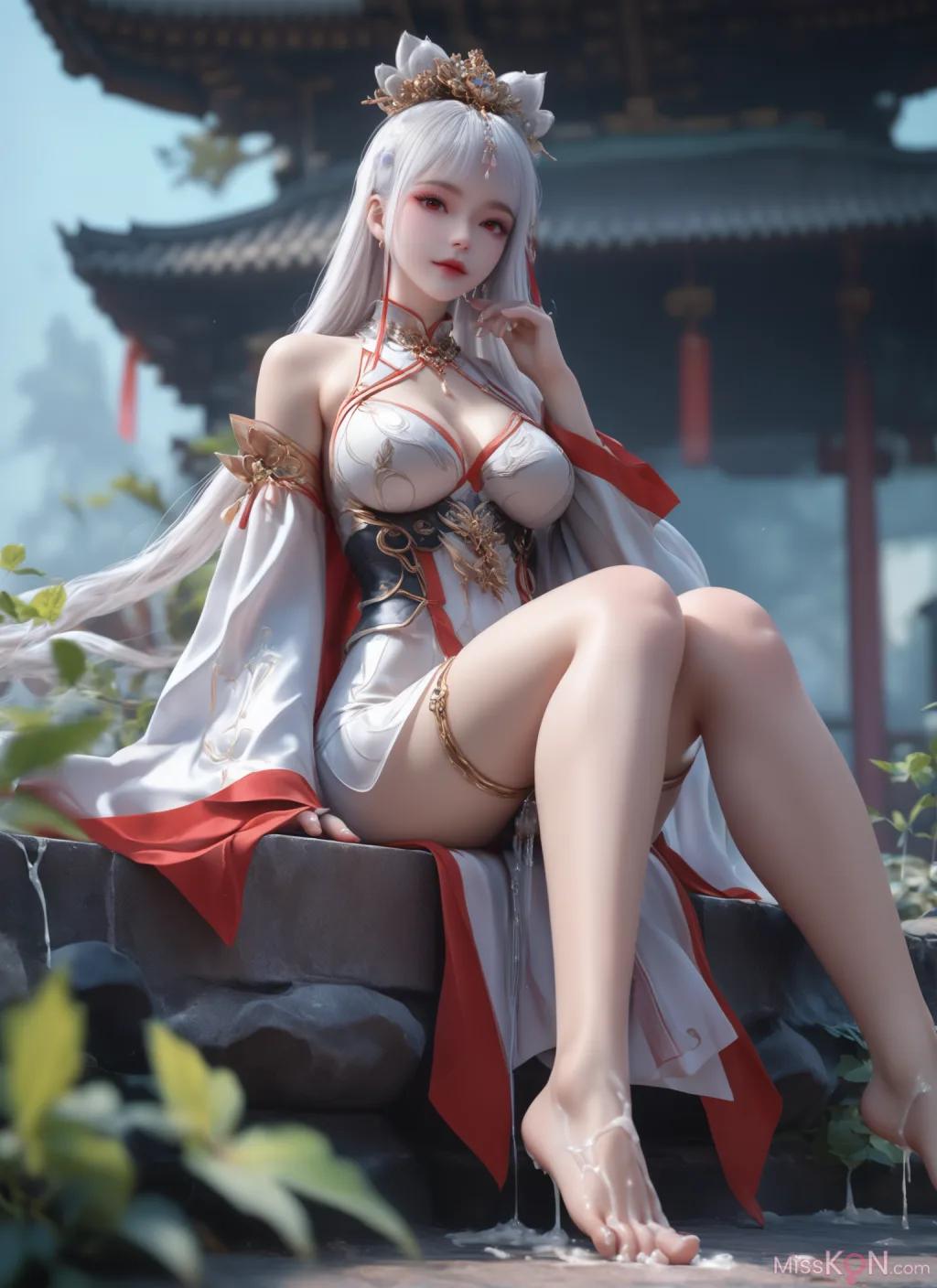 AI Generated] 完美世界-太陰玉兔 調教 銳克 (92 張照片)