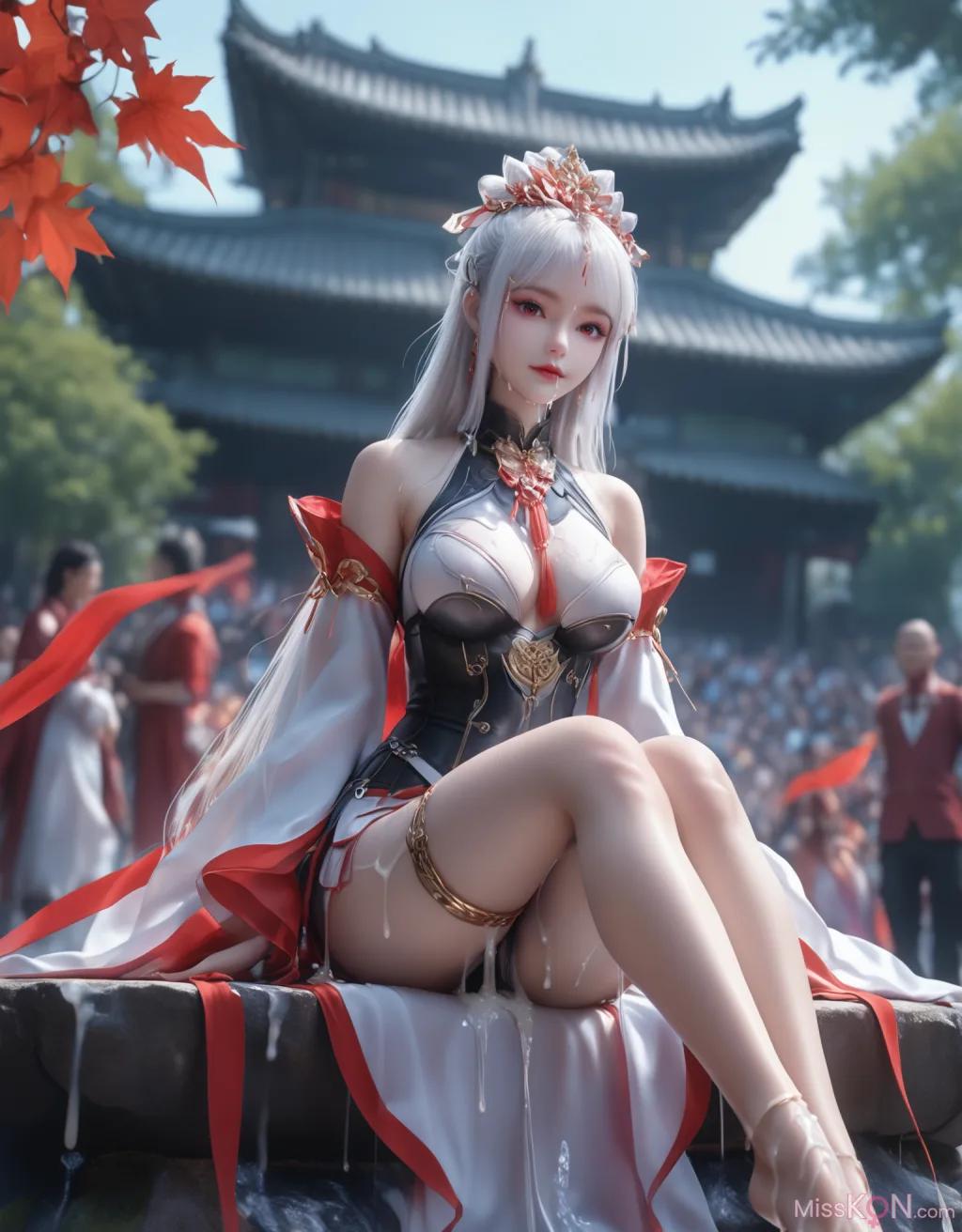 AI Generated] 完美世界-太陰玉兔 調教 銳克 (92 張照片)