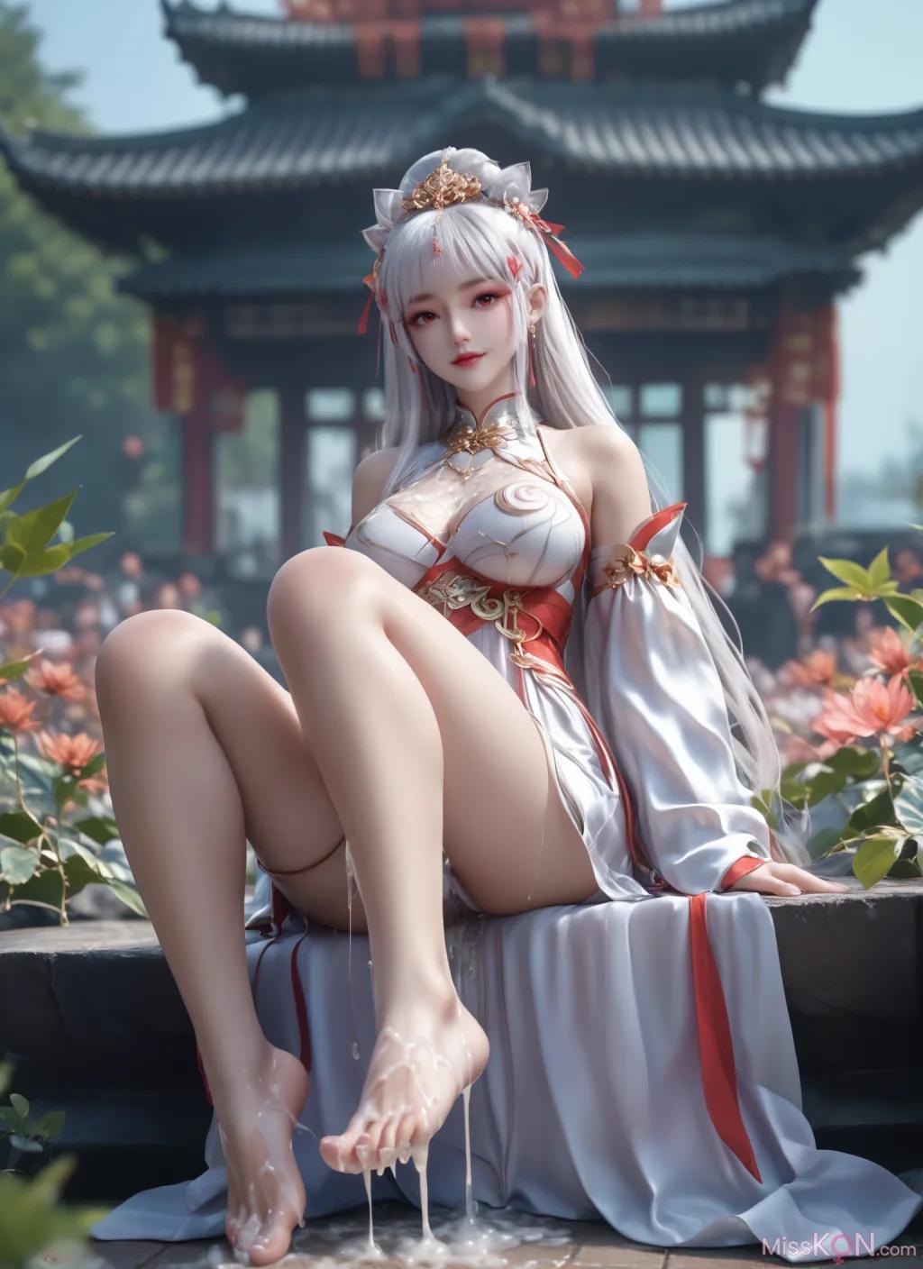 AI Generated] 完美世界-太陰玉兔 調教 銳克 (92 張照片)