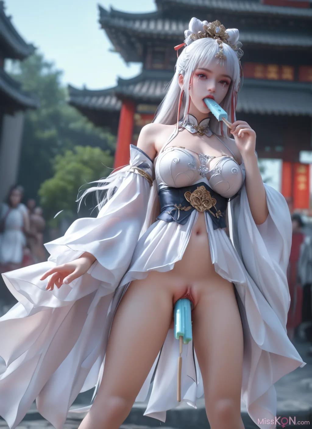 [AI Generated] 完美世界-太阴玉兔 调教 锐克 (92 photos)