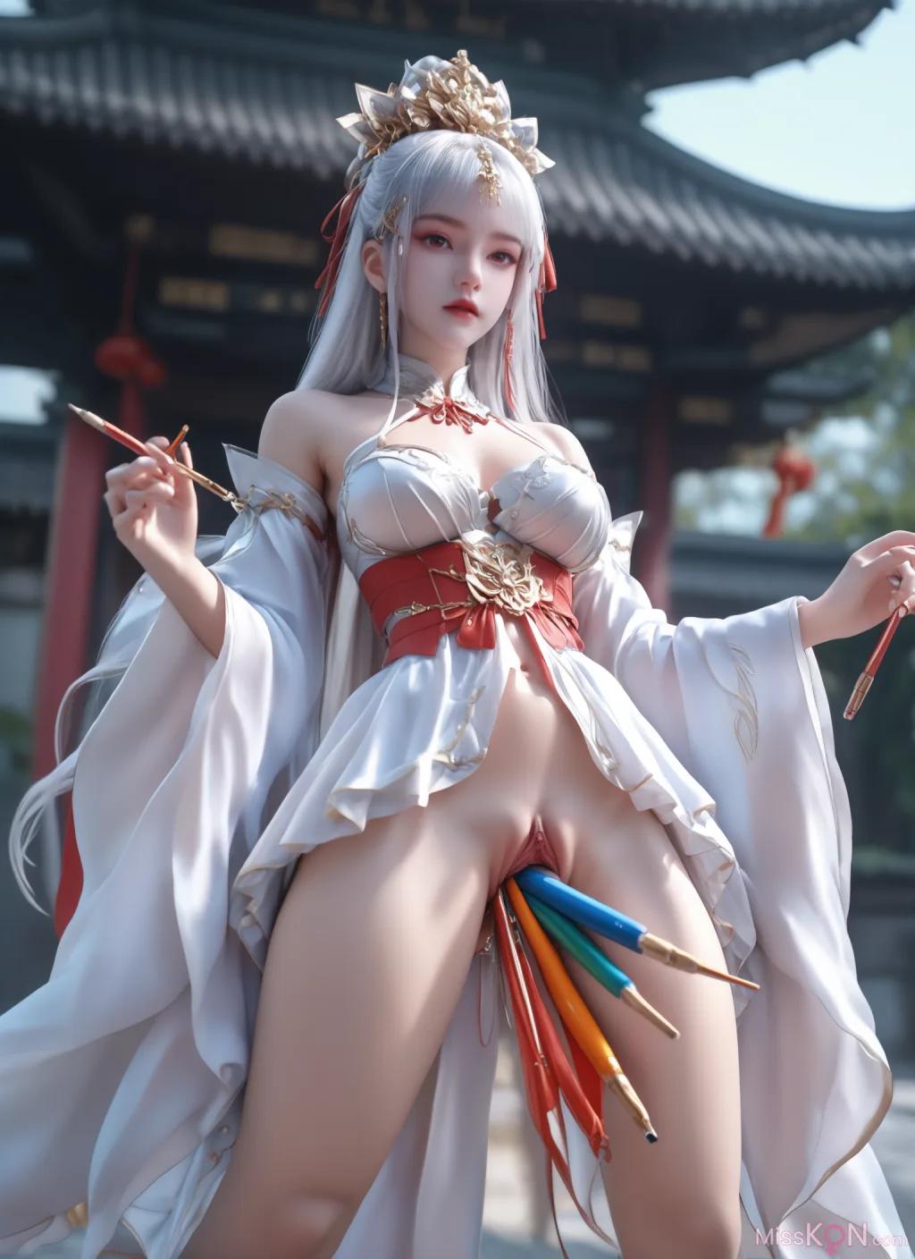 [AI Generated] 完美世界-太阴玉兔 调教 锐克 (92 photos)