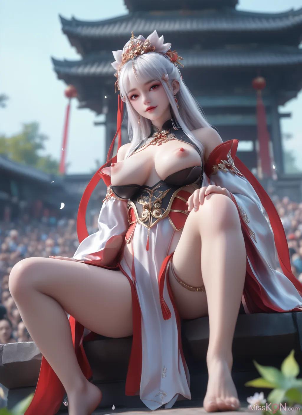 [AI Generated] 完美世界-太阴玉兔 调教 锐克 (92 photos)