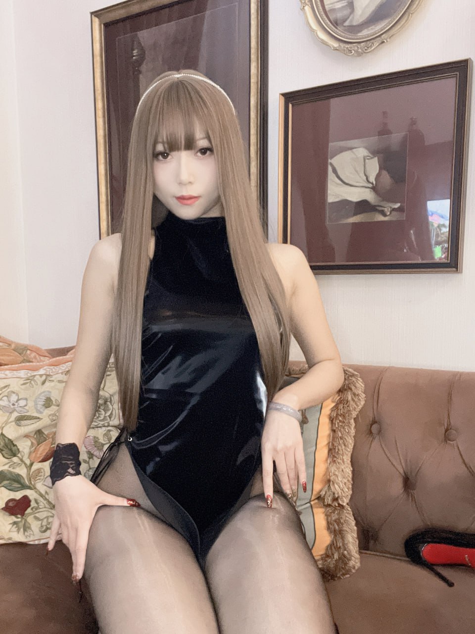 Money冷冷 - Strap Qipao Skirt 64P