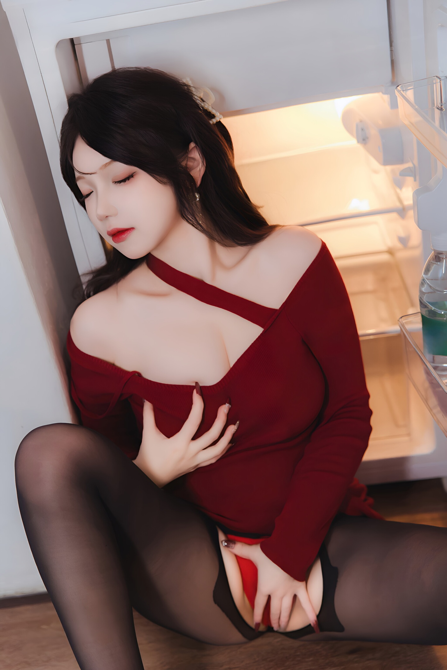 雪晴Astra - 红裙黑丝小娇妻 69P1V