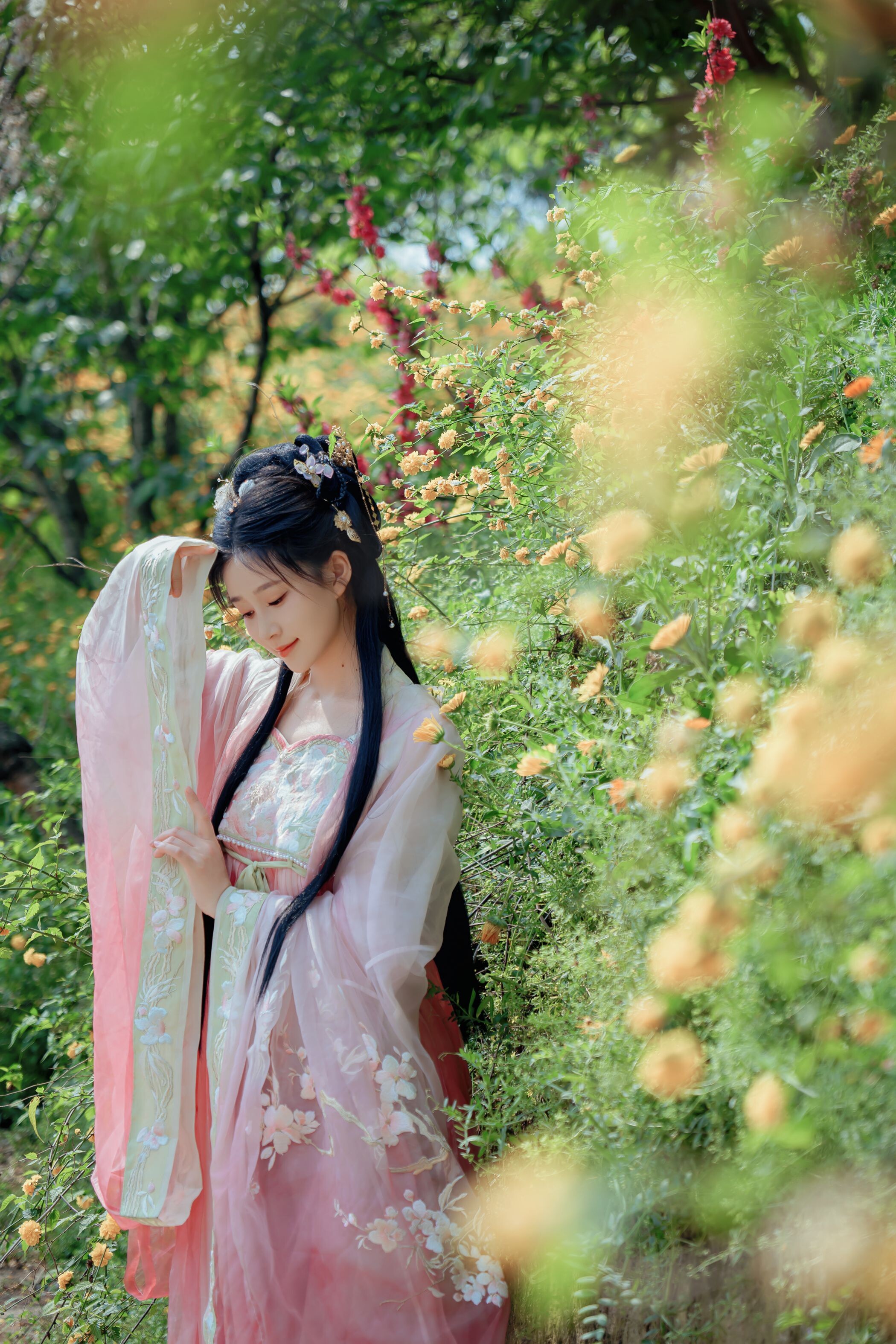 Niannian Nnian Haitang Fairy Outdoor Hanfu Photo Set