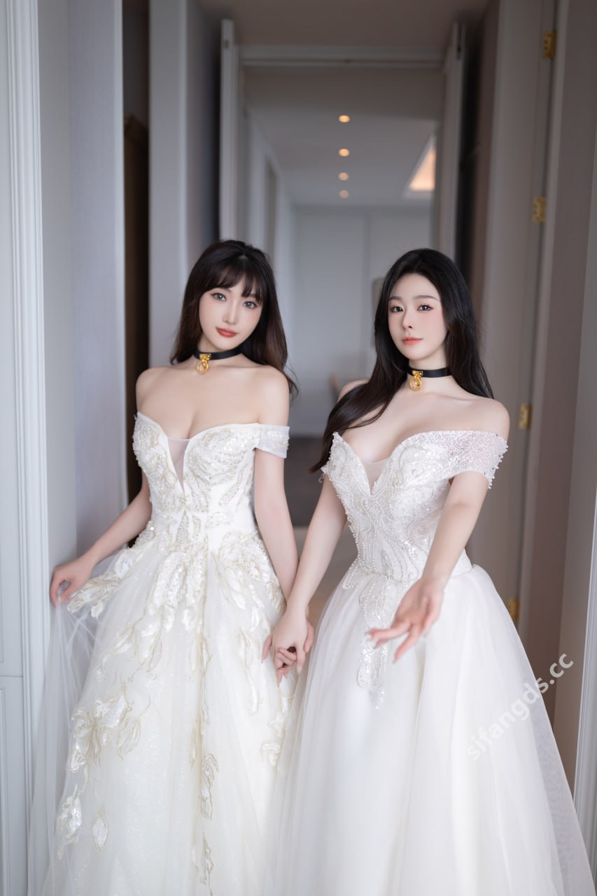 Is Xiao Dou Dou & Lu Xuan Xuan - Top-Quality Beauty, Contrast Under the Wedding Dress, 100P1V
