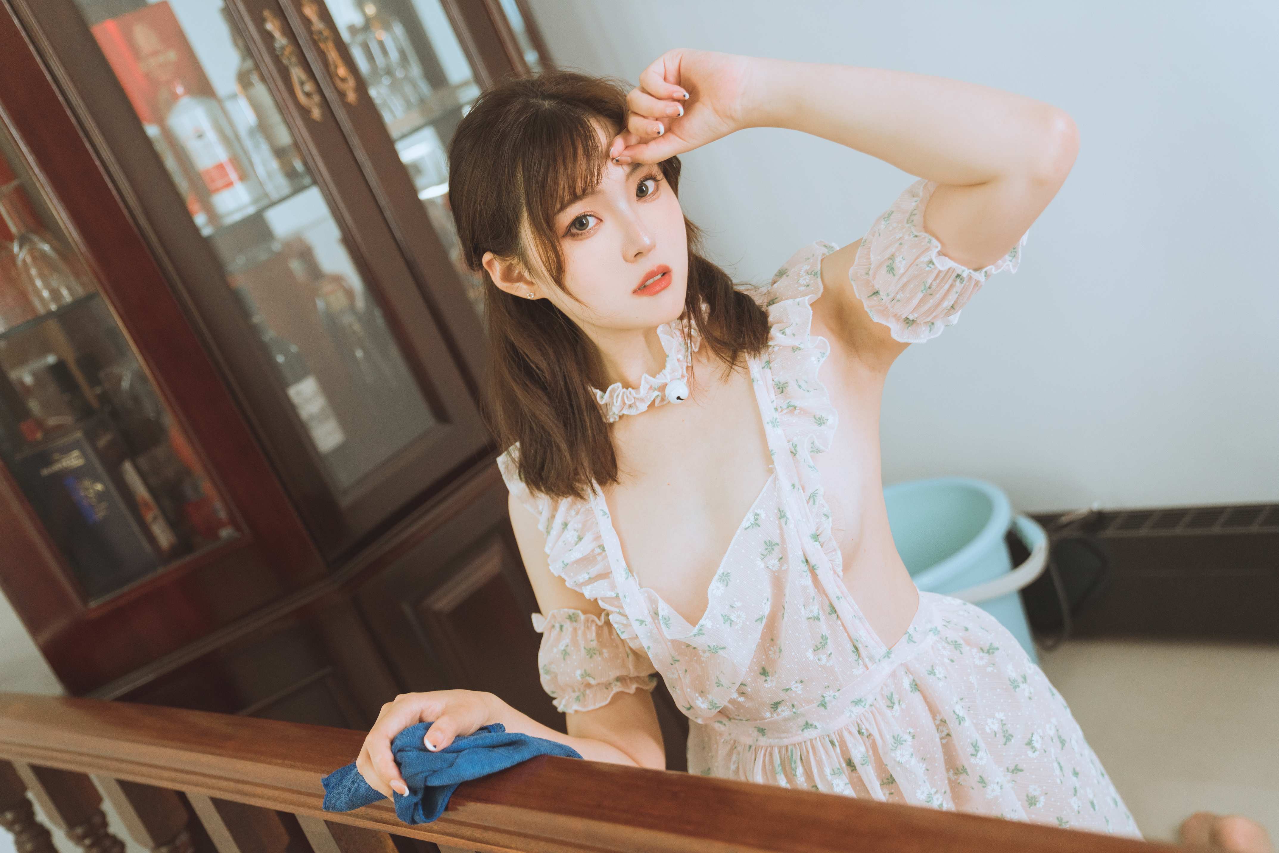 夏夏子 - 花柄エプロン55P