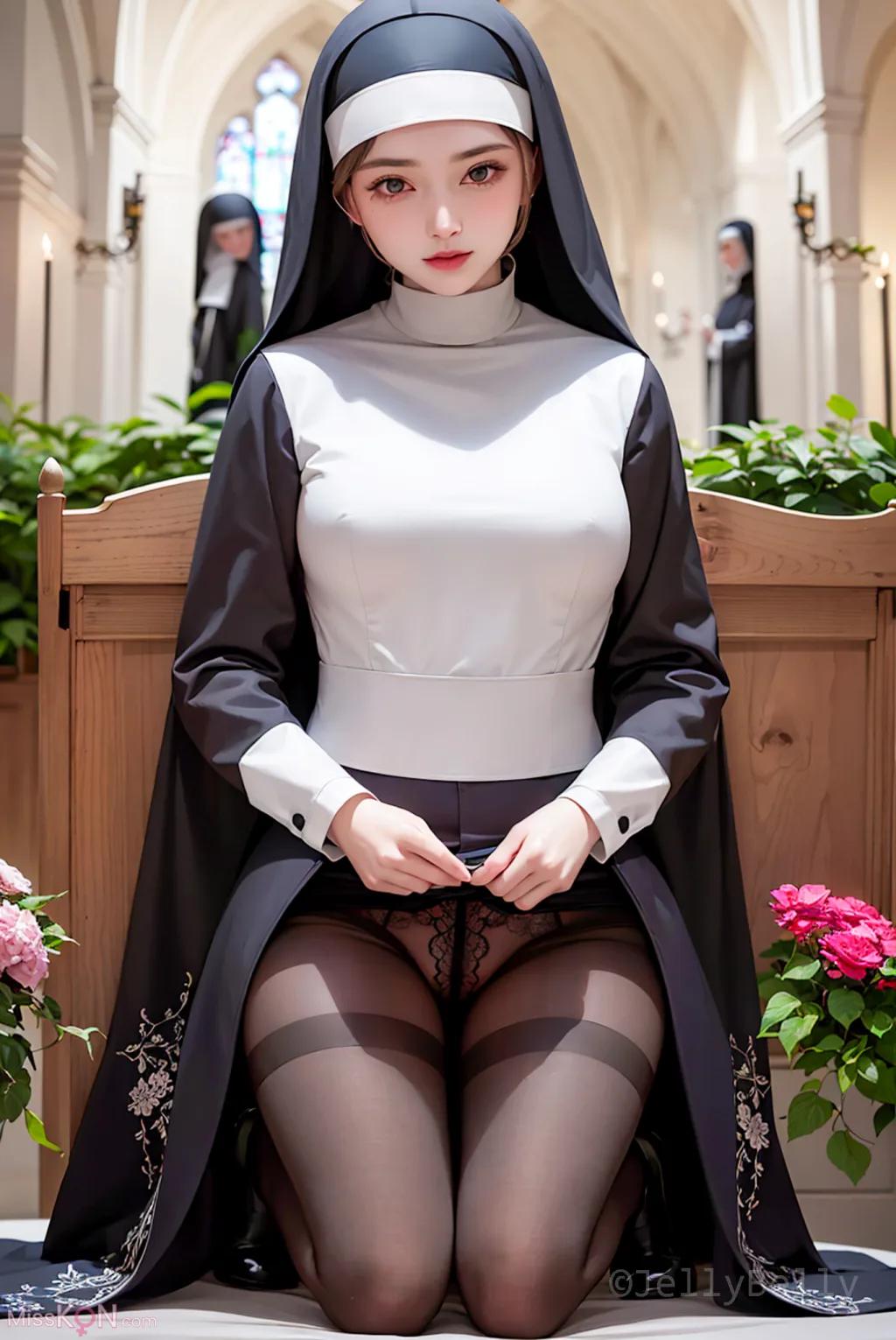 [AI Generated] JellyBelly: Nun (164 photos)