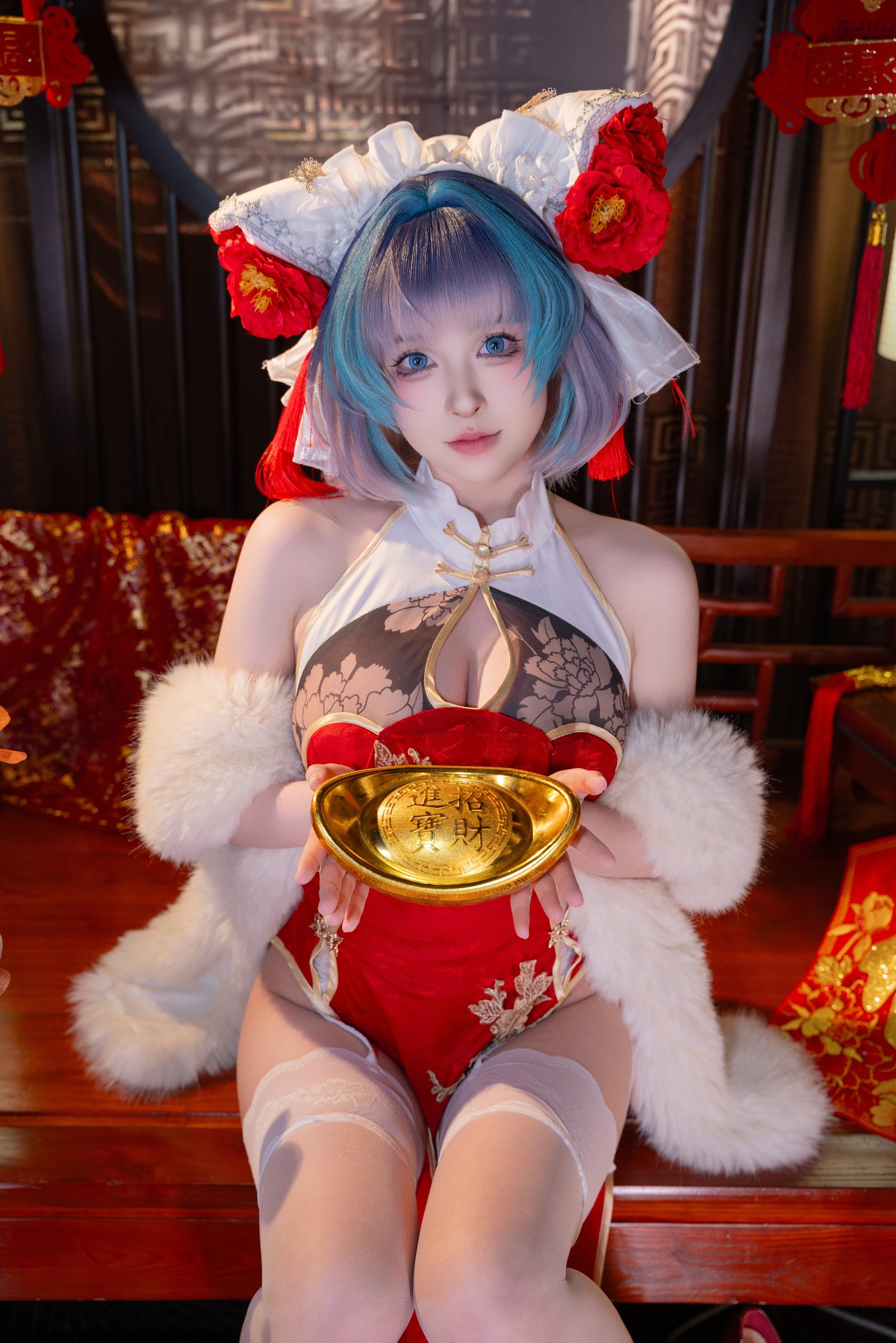 Yoshino Shimizu - Azur Lane Cheshire Spring Qipao