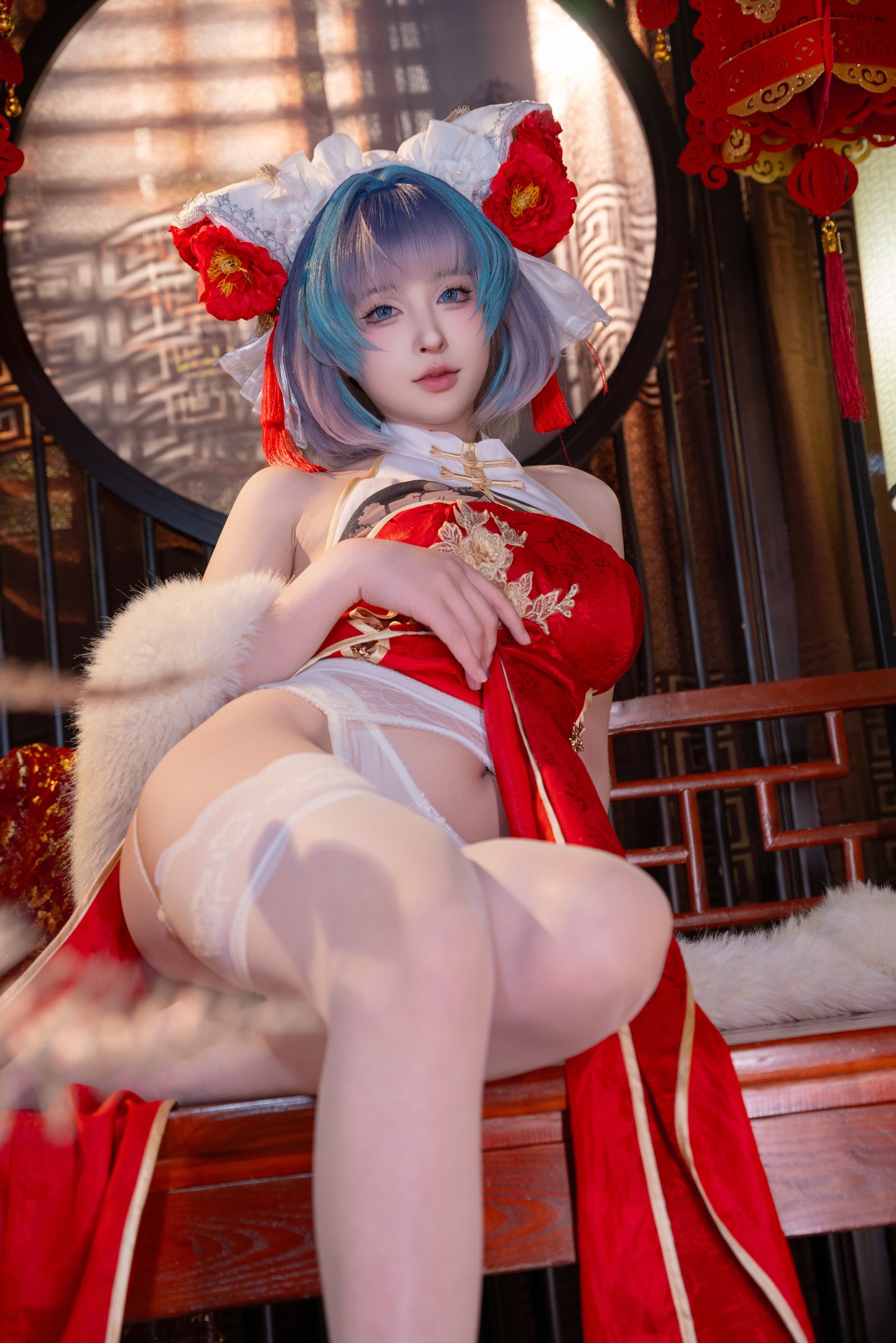 清水由乃 - アズールレーン チェシャー 新春旗袍