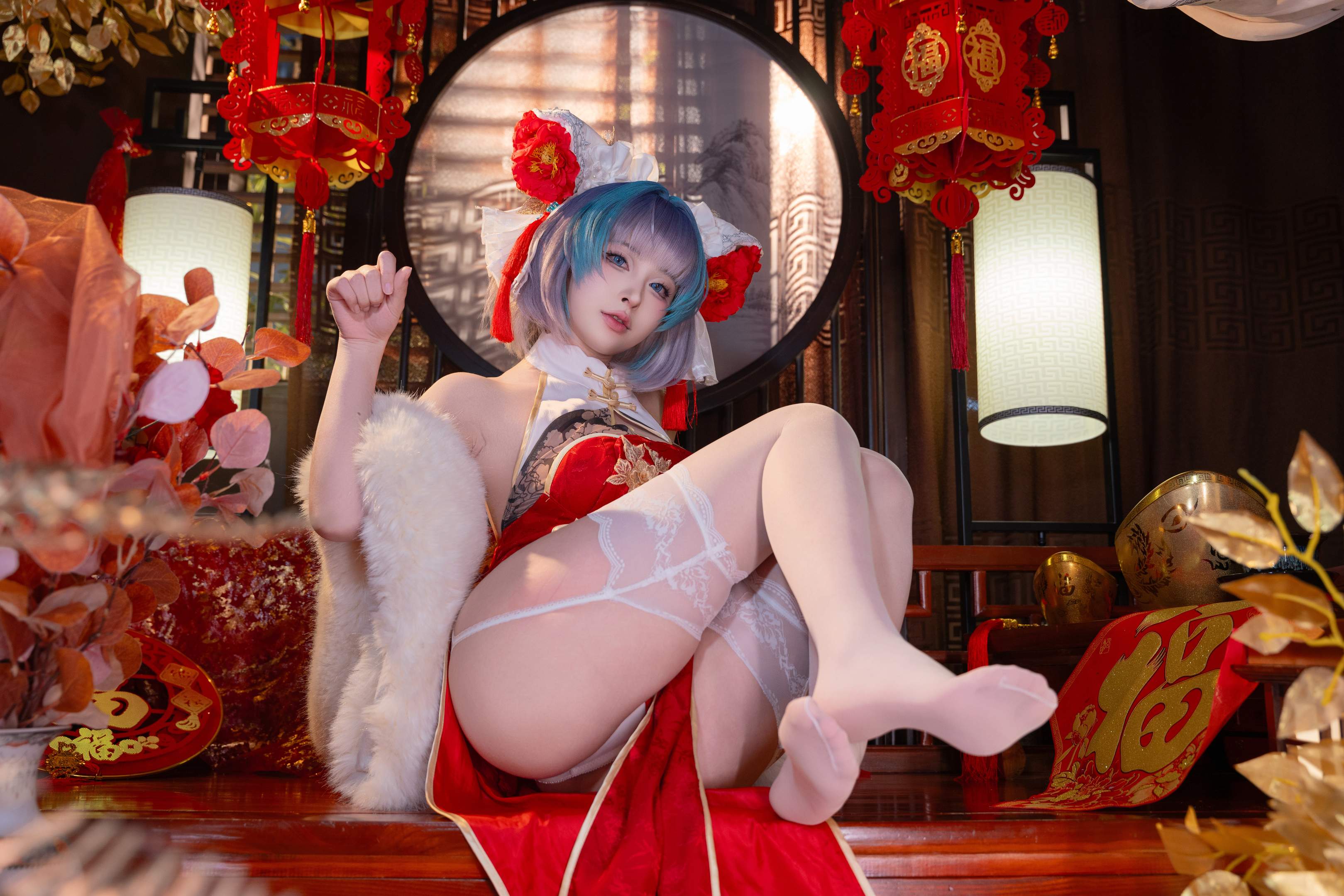 清水由乃 - アズールレーン チェシャー 新春旗袍