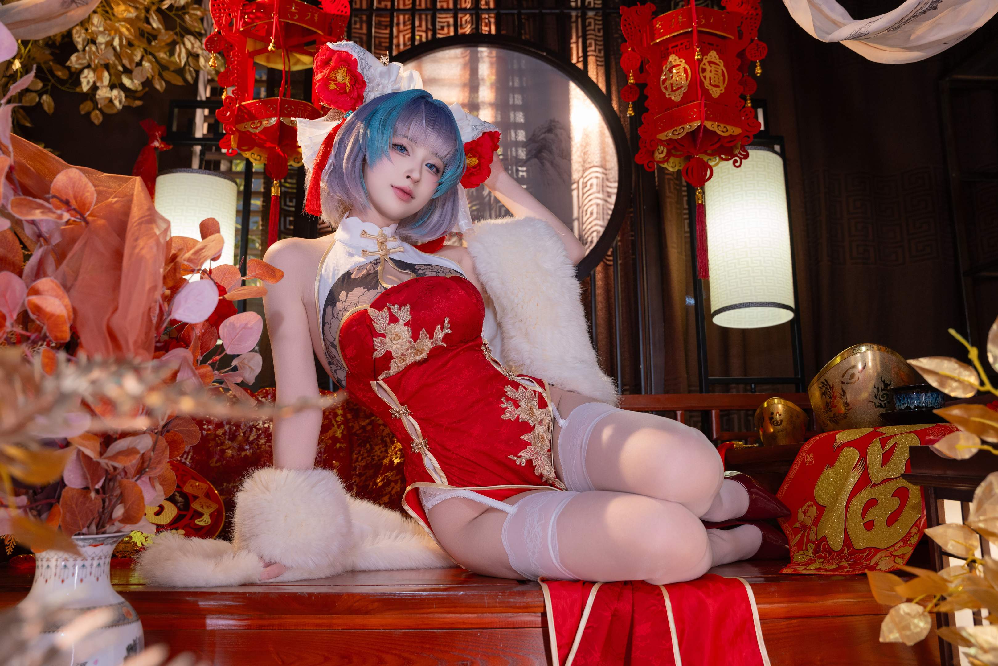 清水由乃 - アズールレーン チェシャー 新春旗袍