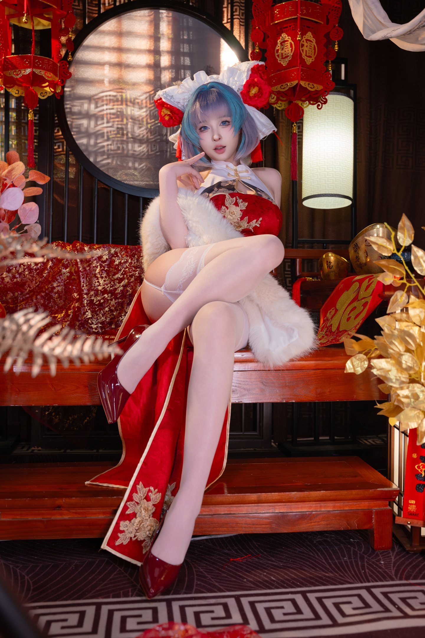 清水由乃 - アズールレーン チェシャー 新春旗袍