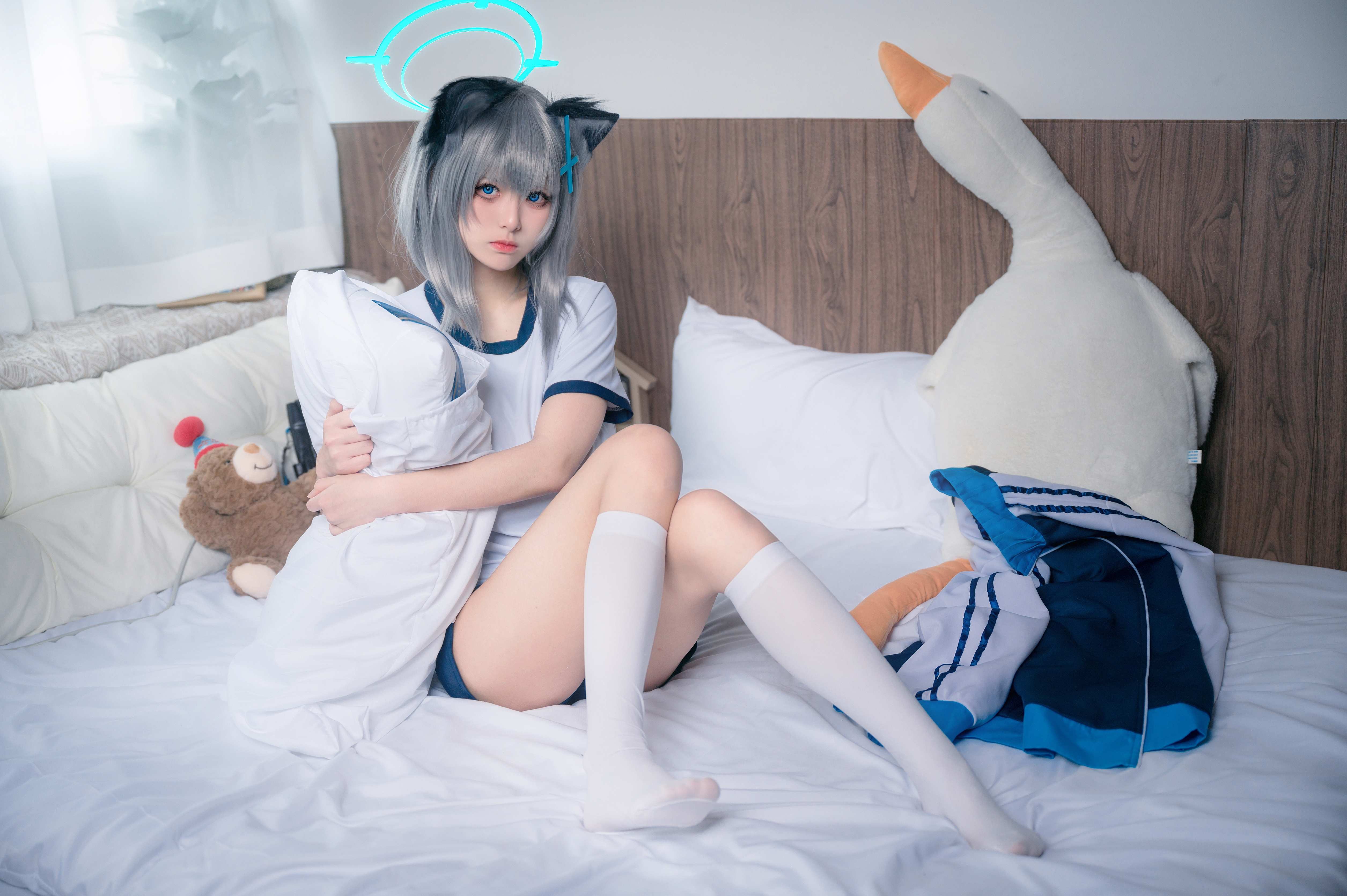 九柒喵 - Đồ thể dục trắng 17P