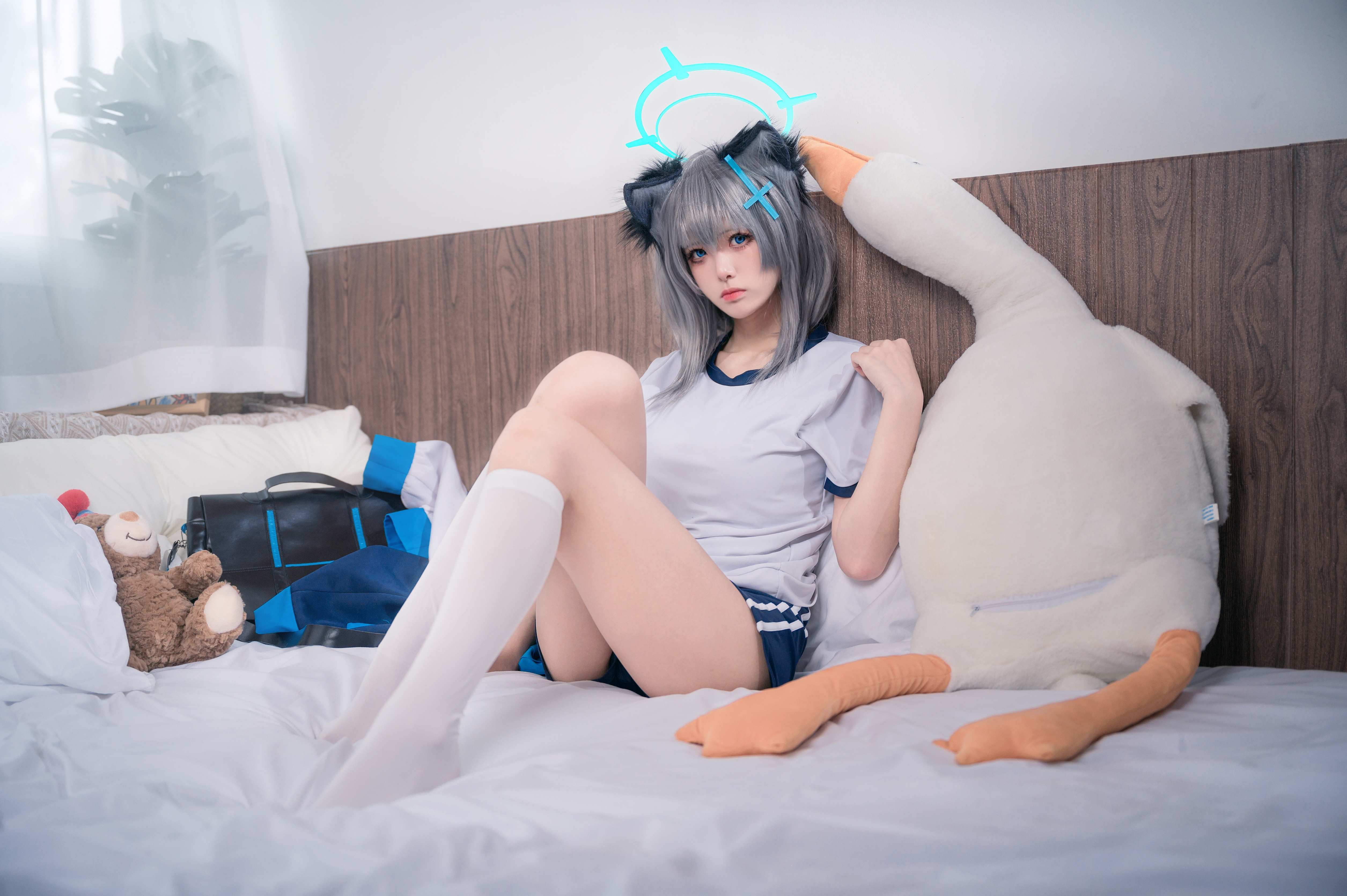 九柒喵 - Đồ thể dục trắng 17P