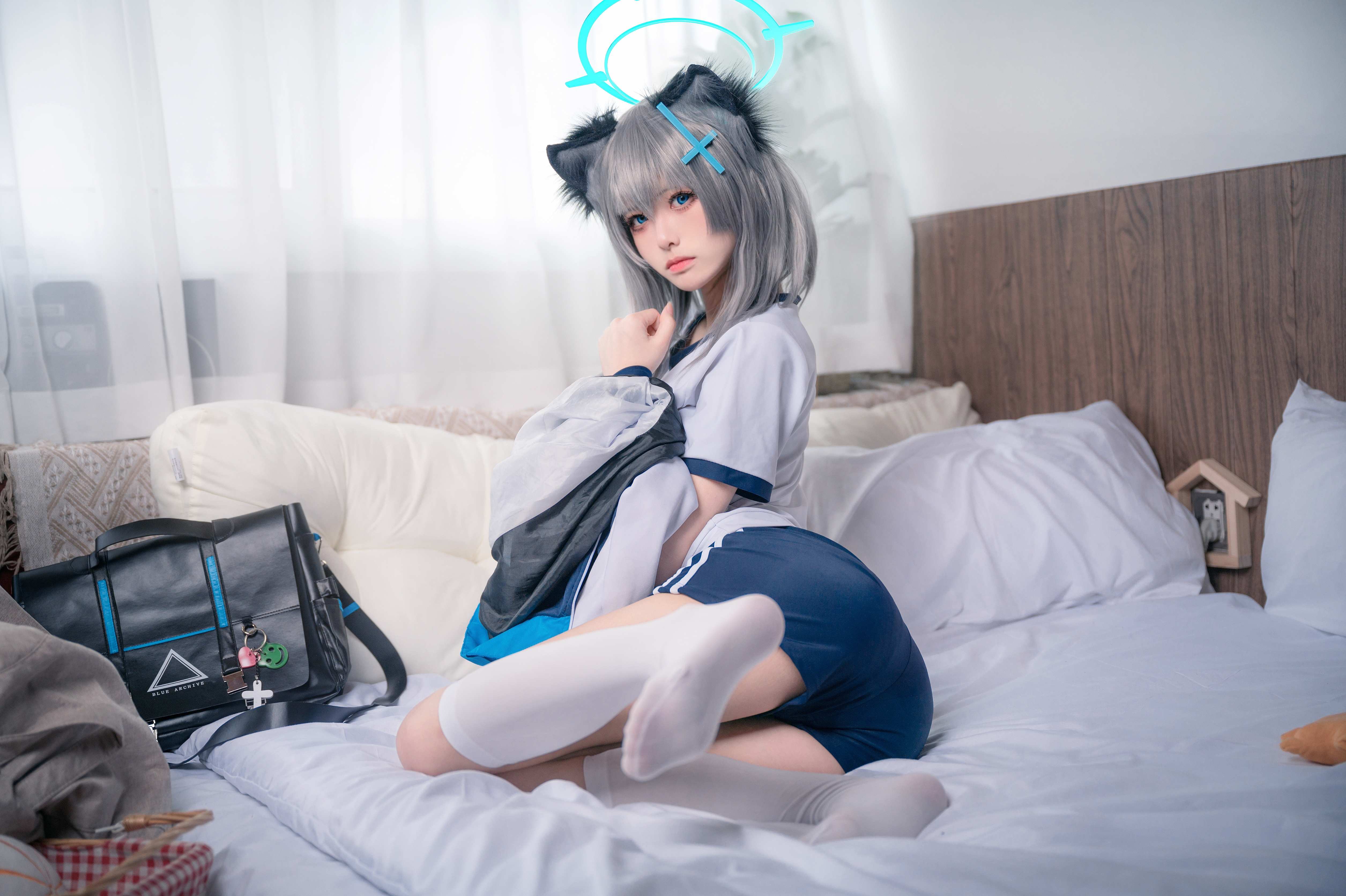 九柒喵 - Đồ thể dục trắng 17P