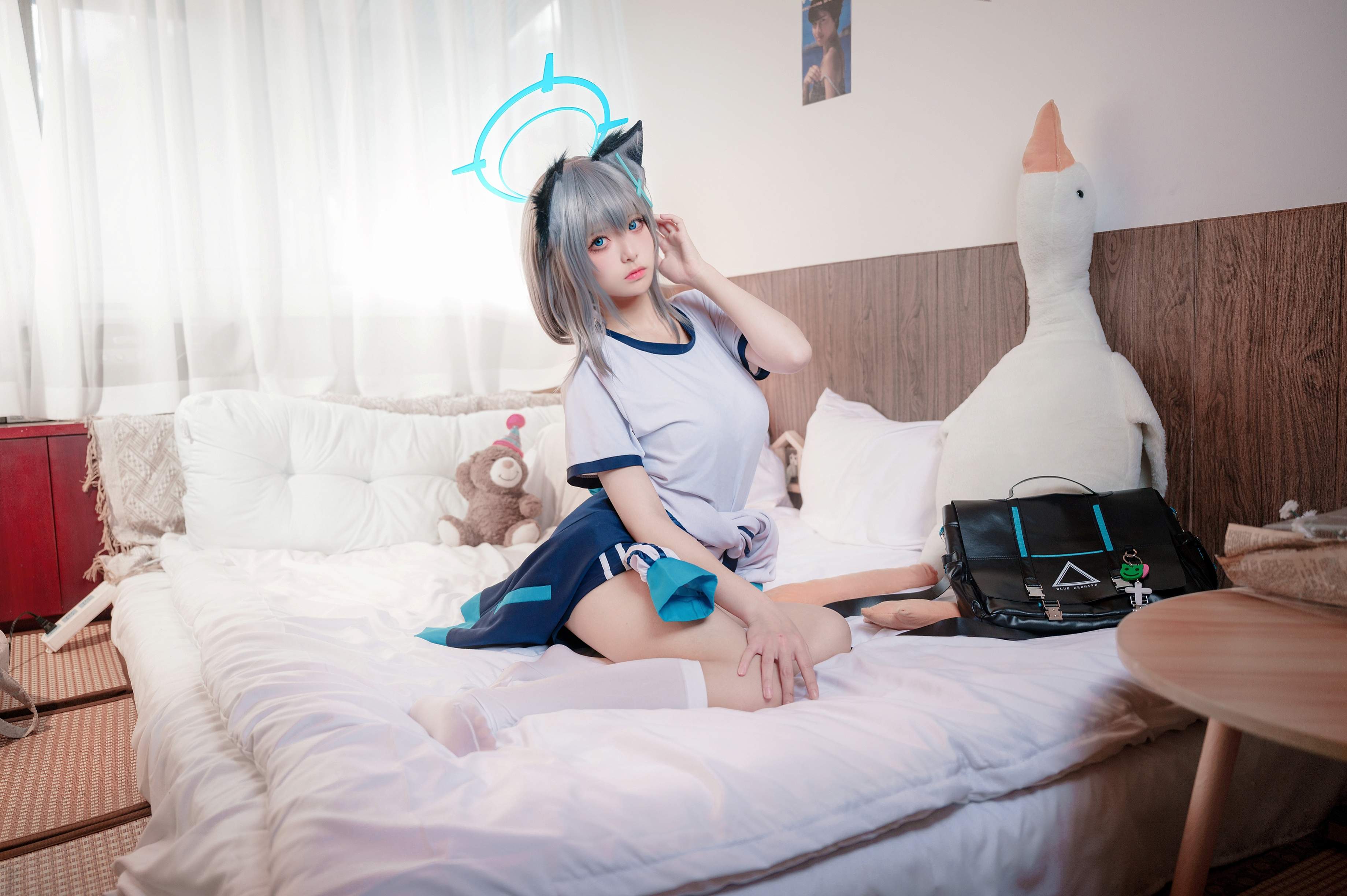 九柒喵 - Đồ thể dục trắng 17P