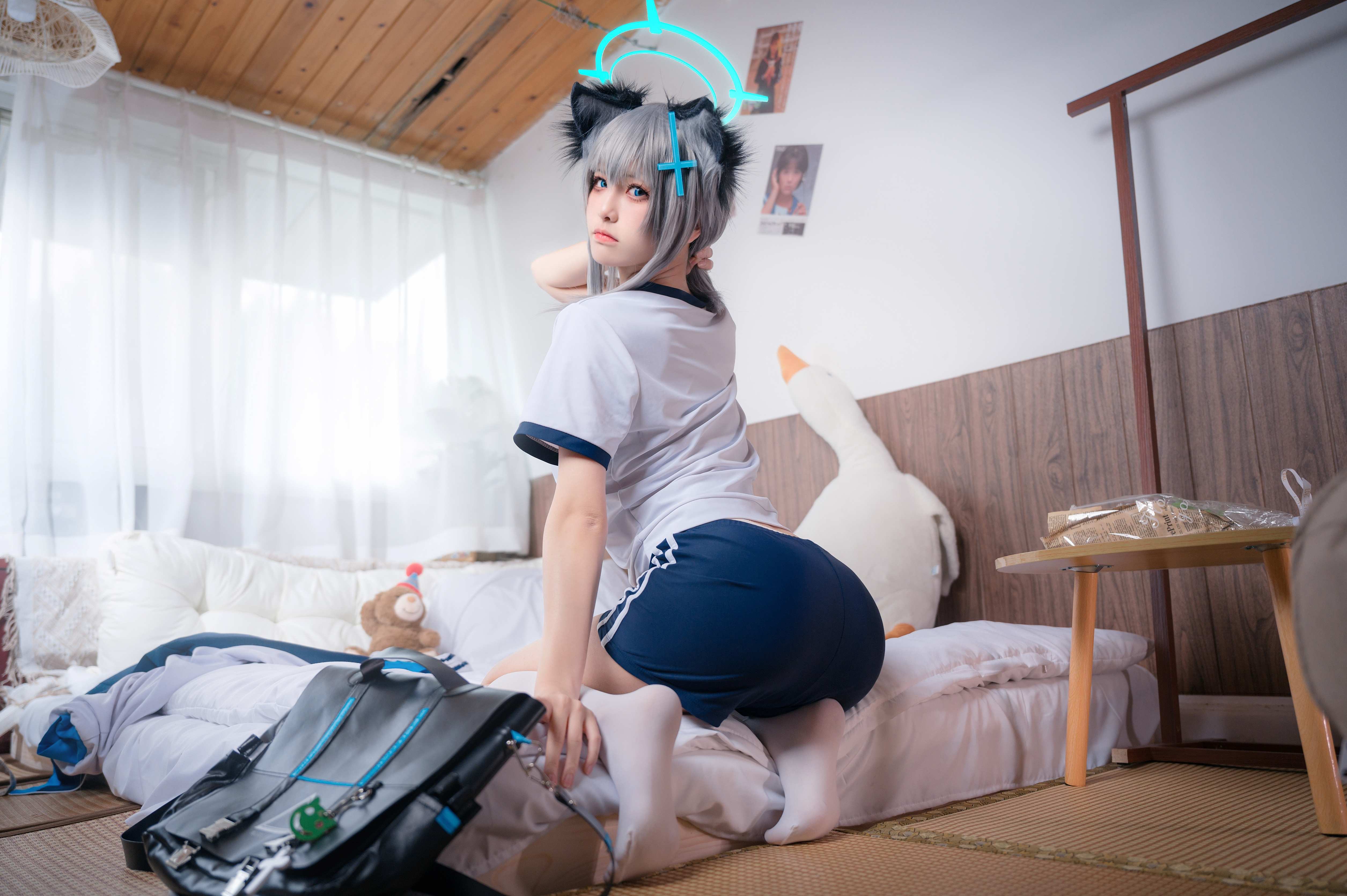 九柒喵 - Đồ thể dục trắng 17P