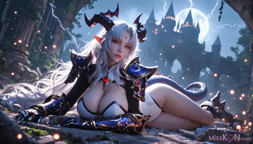 AI Generated] 龍娘【墨跡】 (146 張照片)